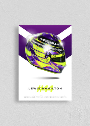 Quadro Capacete Lewis Hamilton 2024 Fórmula 1