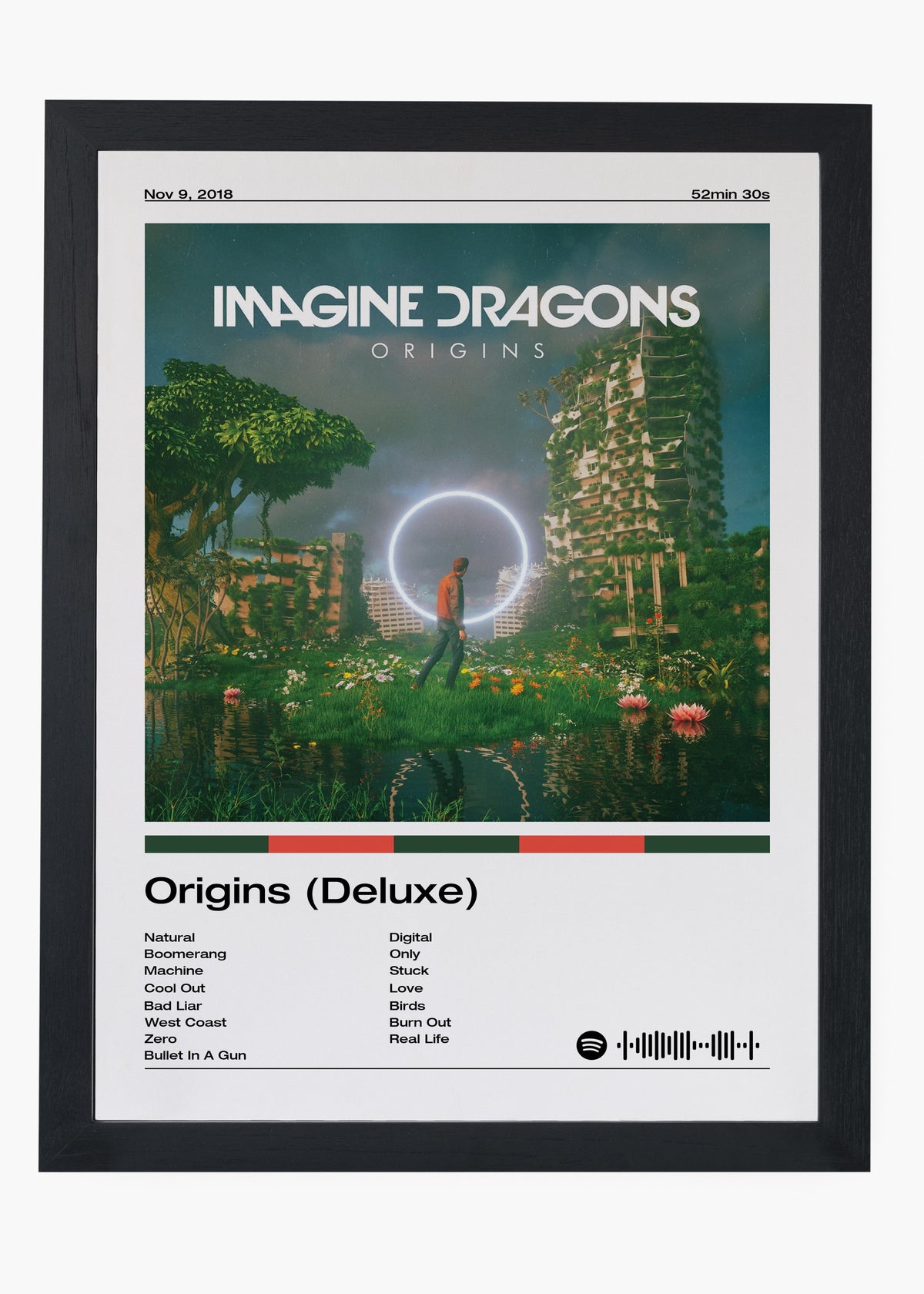 Quadro decorativo Imagine Dragons Origins — arte musical para parede | Cübe Quadros