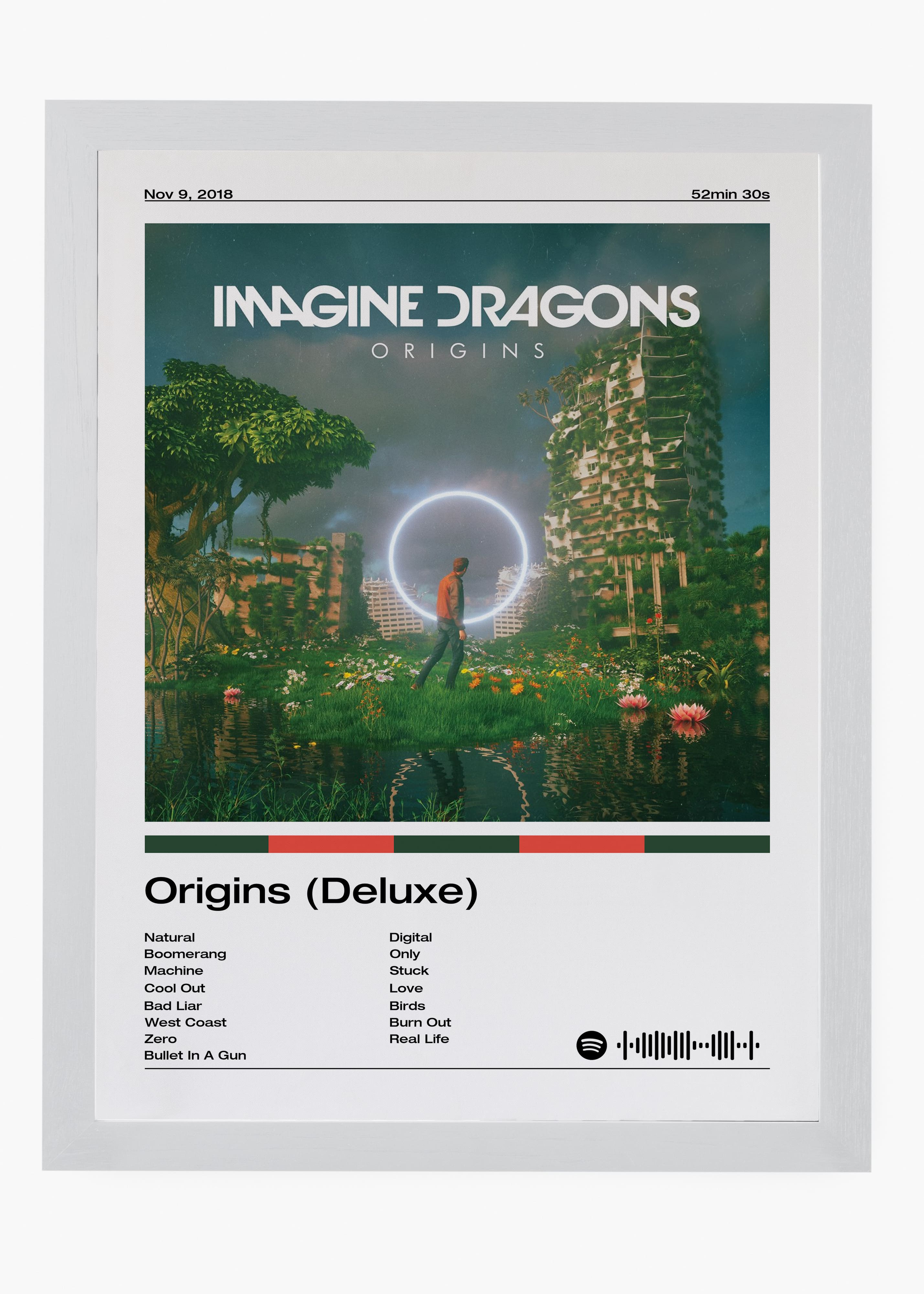 Quadro decorativo Imagine Dragons Origins — arte musical para parede | Cübe Quadros