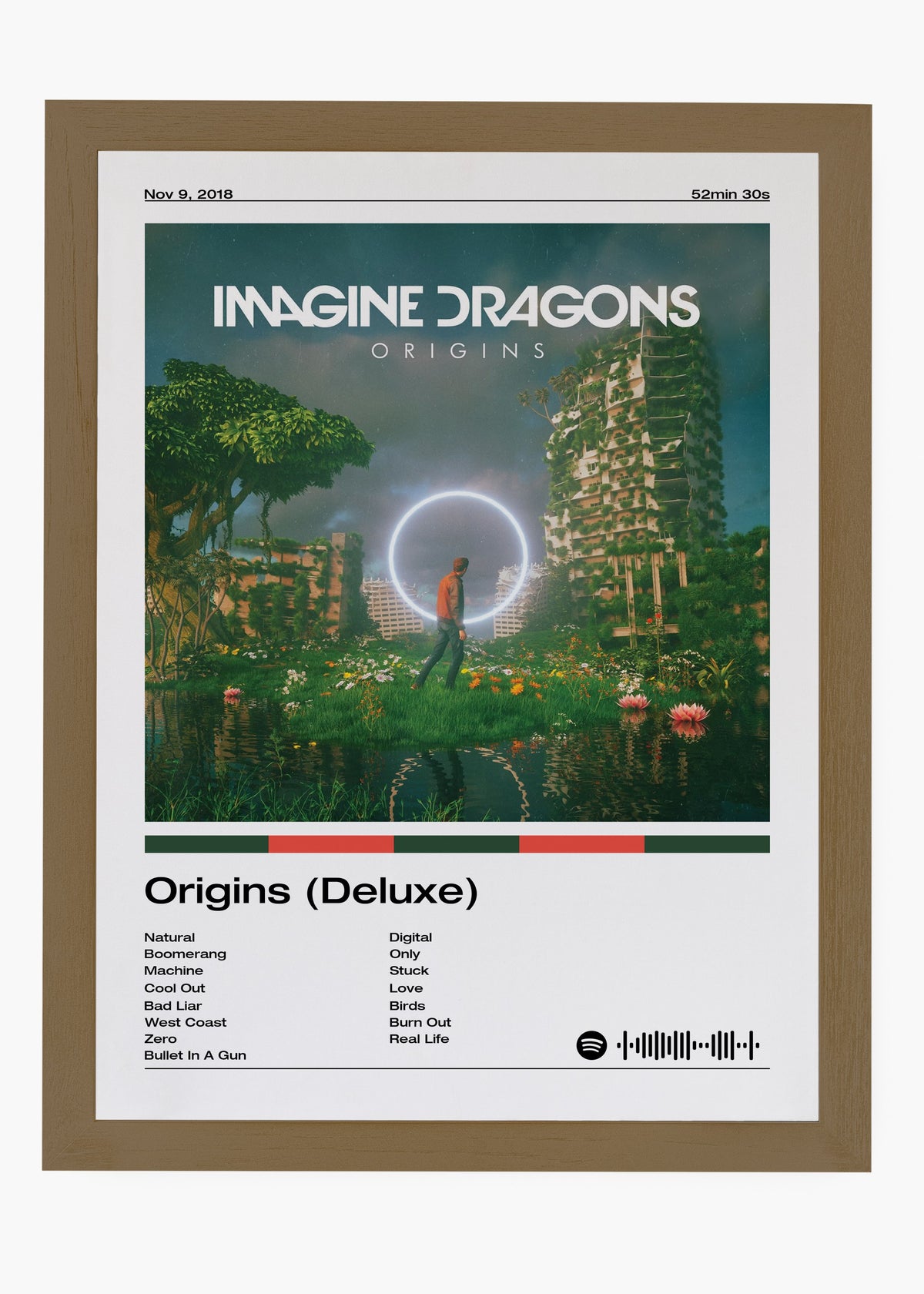 Quadro decorativo Imagine Dragons Origins — arte musical para parede | Cübe Quadros