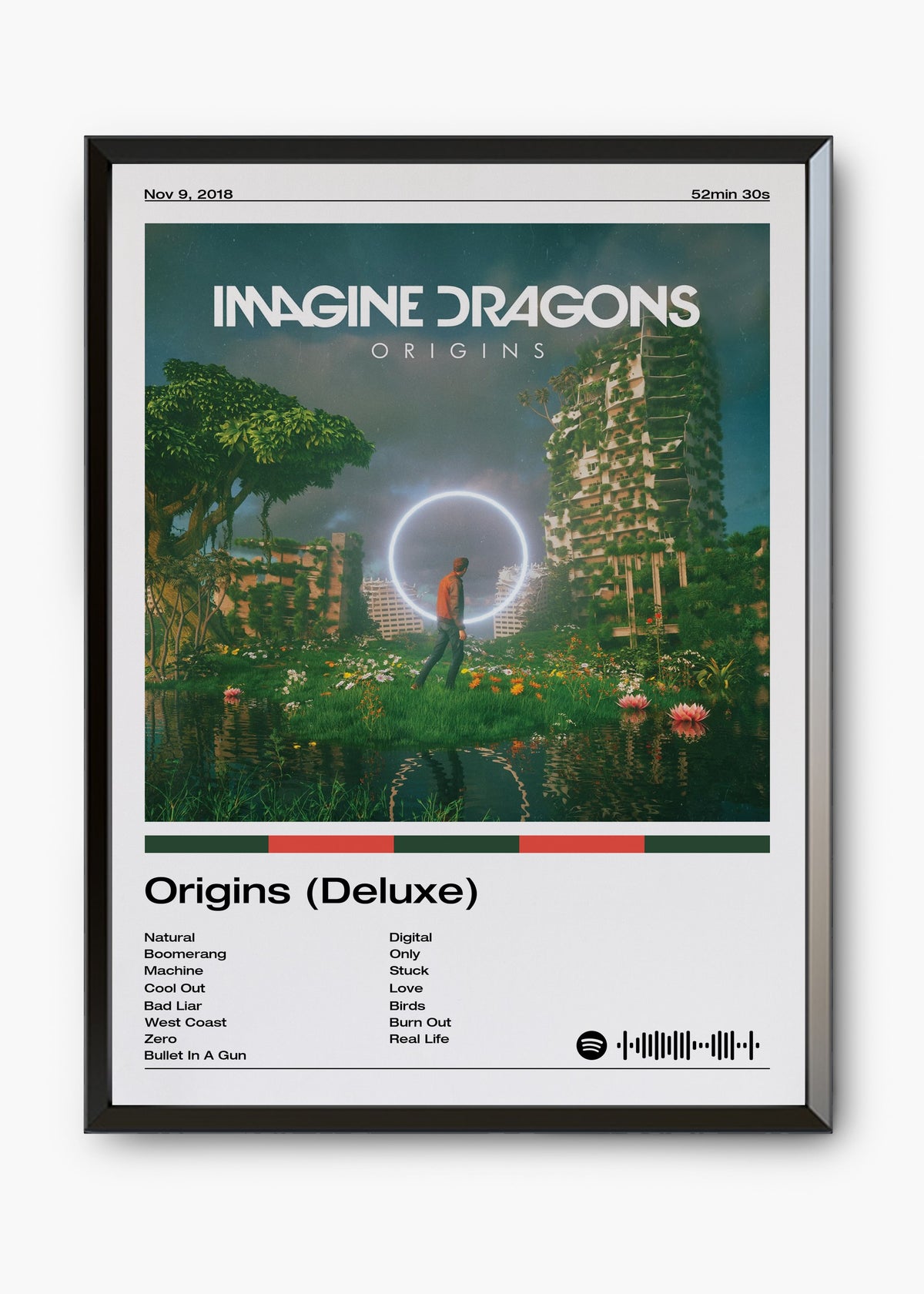 Quadro decorativo Imagine Dragons Origins — arte musical para parede | Cübe Quadros