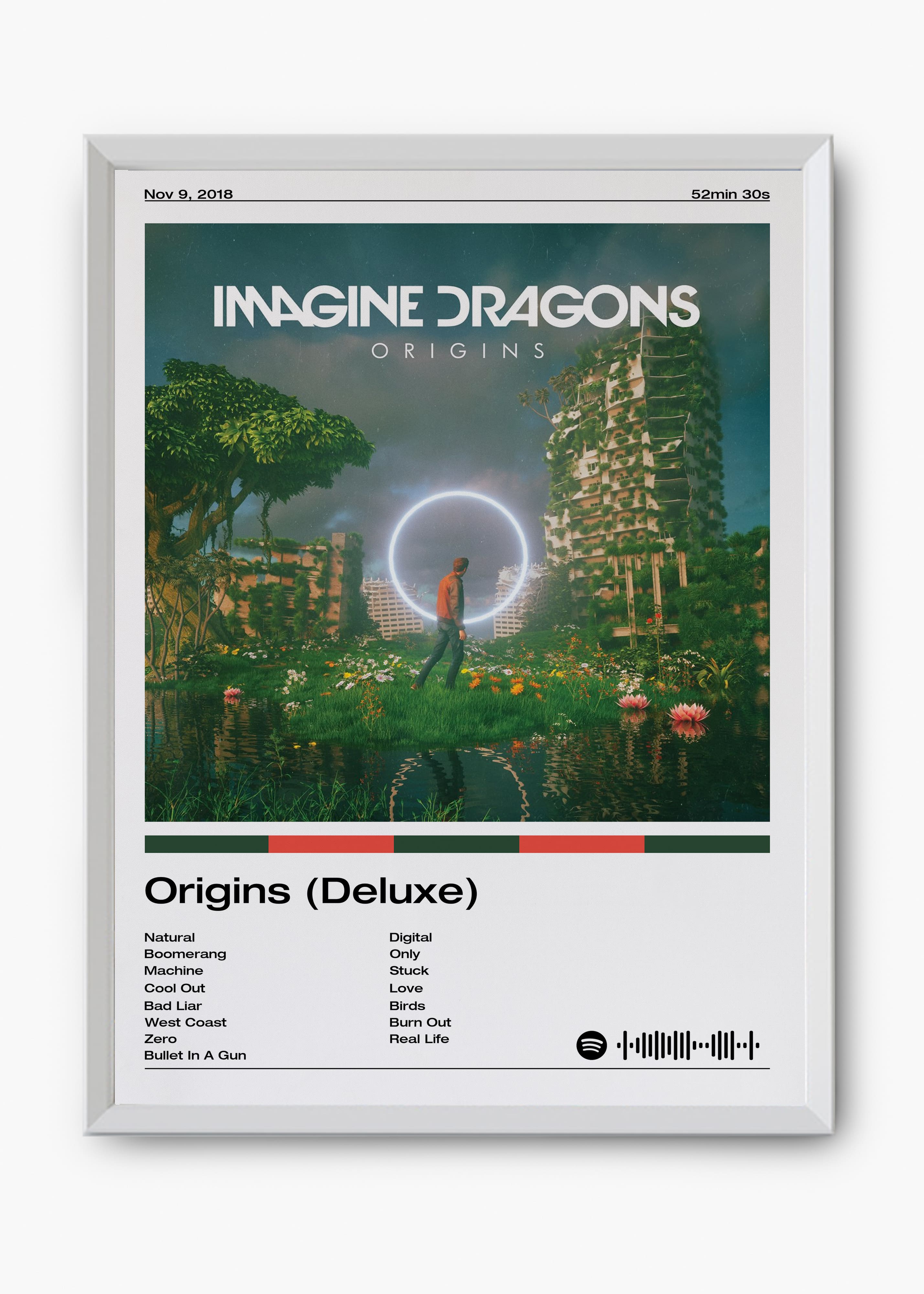 Quadro decorativo Imagine Dragons Origins — arte musical para parede | Cübe Quadros