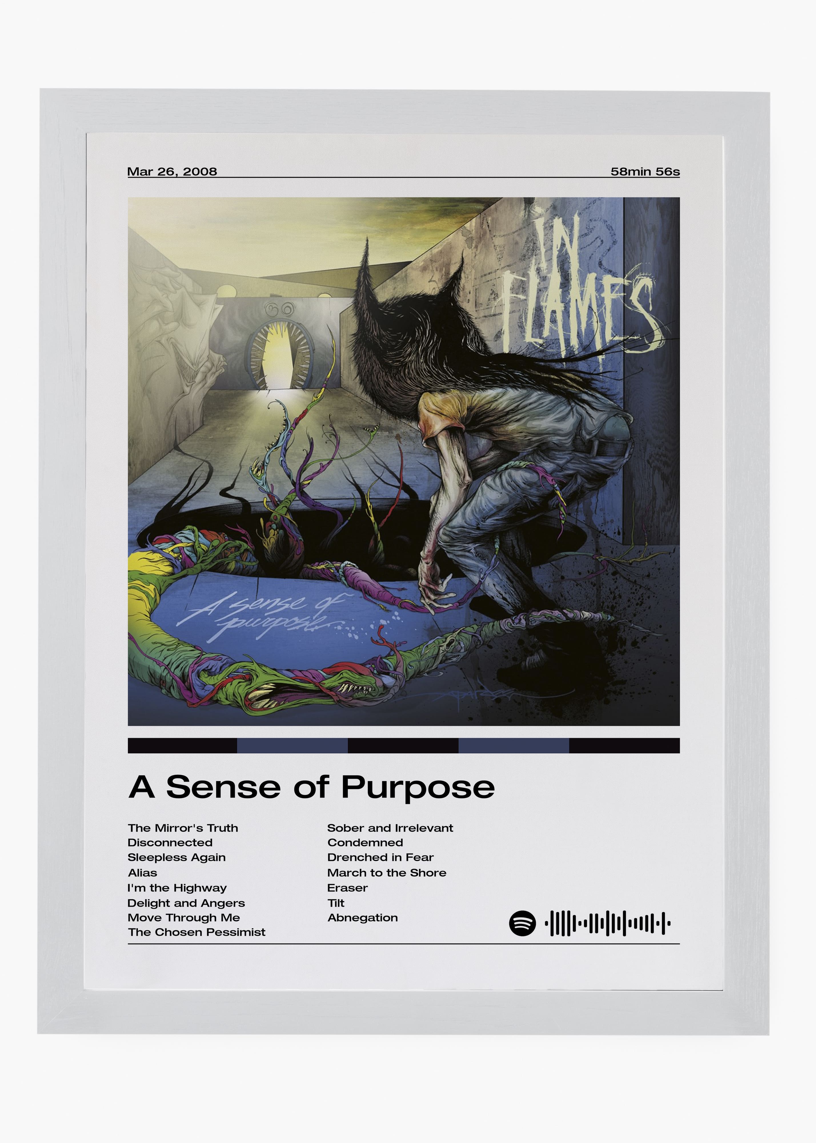 Quadro decorativo In Flames A Sense of Purpose — arte musical para parede | Cübe Quadros