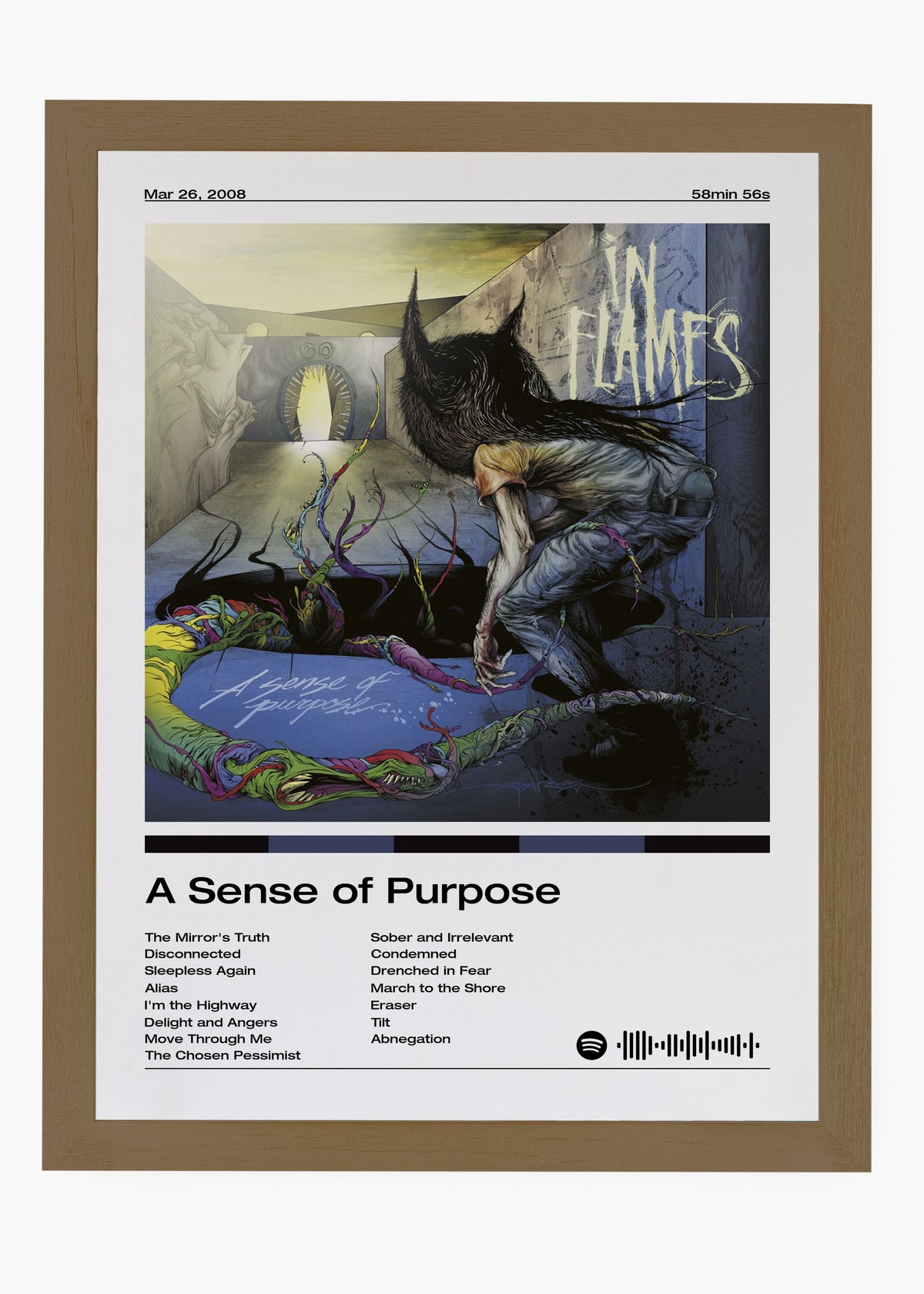 Quadro decorativo In Flames A Sense of Purpose — arte musical para parede | Cübe Quadros