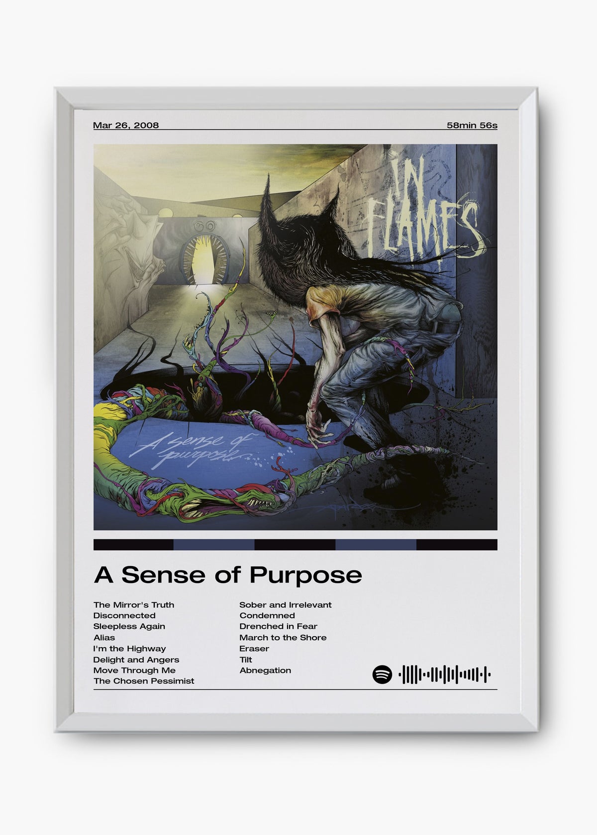 Quadro decorativo In Flames A Sense of Purpose — arte musical para parede | Cübe Quadros