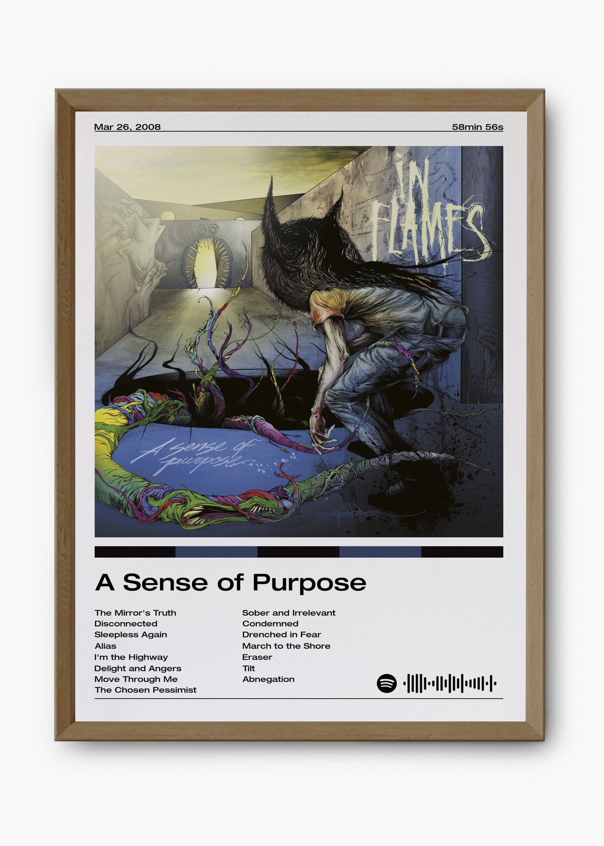 Quadro decorativo In Flames A Sense of Purpose — arte musical para parede | Cübe Quadros