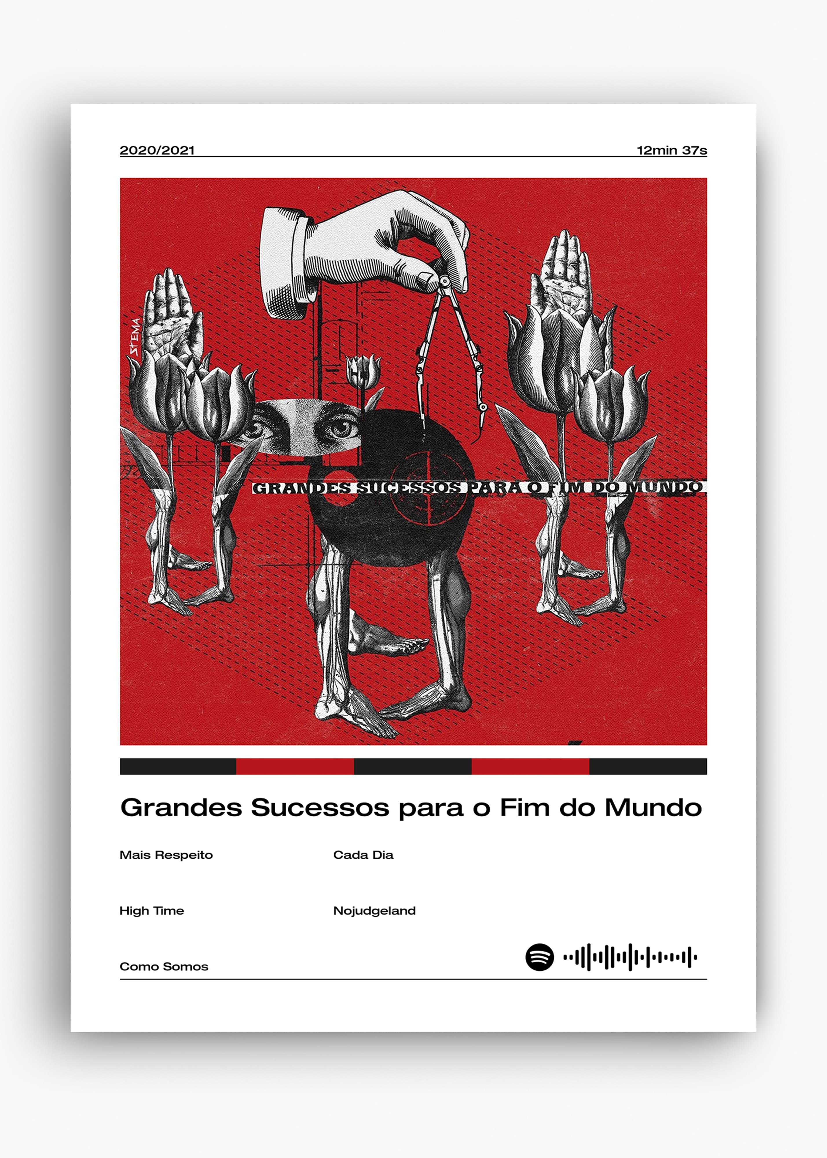 Quadro decorativo Insulto Aleatório Grandes Sucessos — arte musical para parede | Cübe Quadros