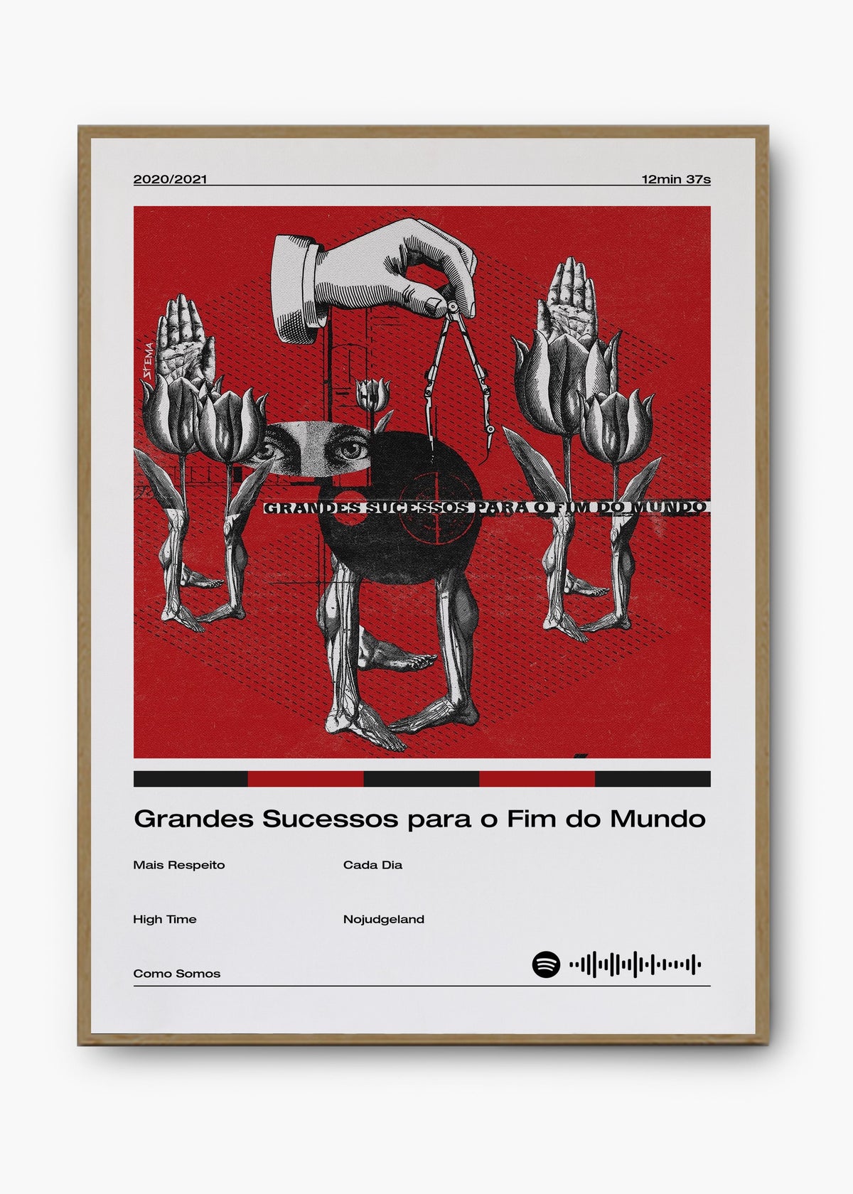 Quadro decorativo Insulto Aleatório Grandes Sucessos — arte musical para parede | Cübe Quadros