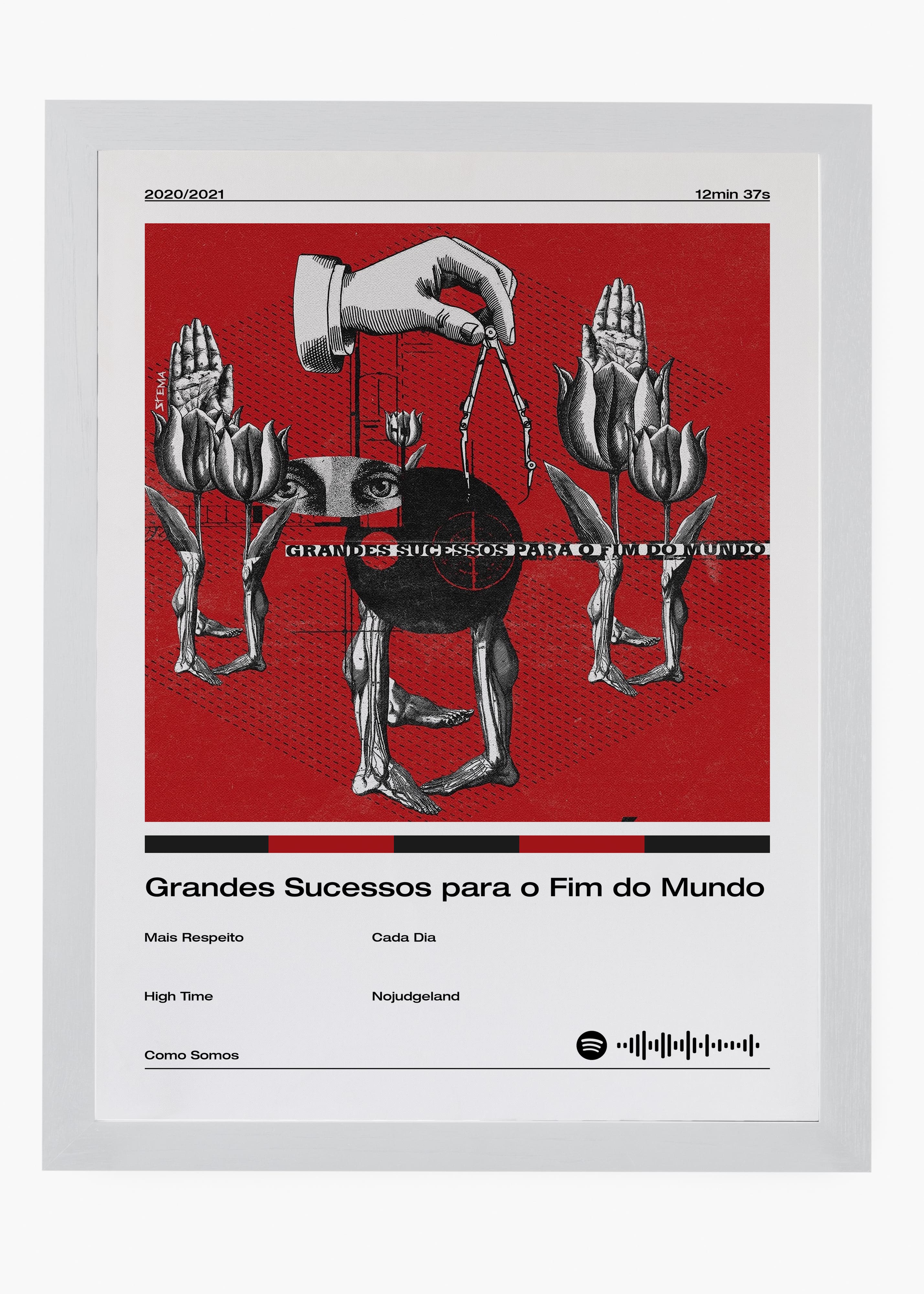 Quadro decorativo Insulto Aleatório Grandes Sucessos — arte musical para parede | Cübe Quadros