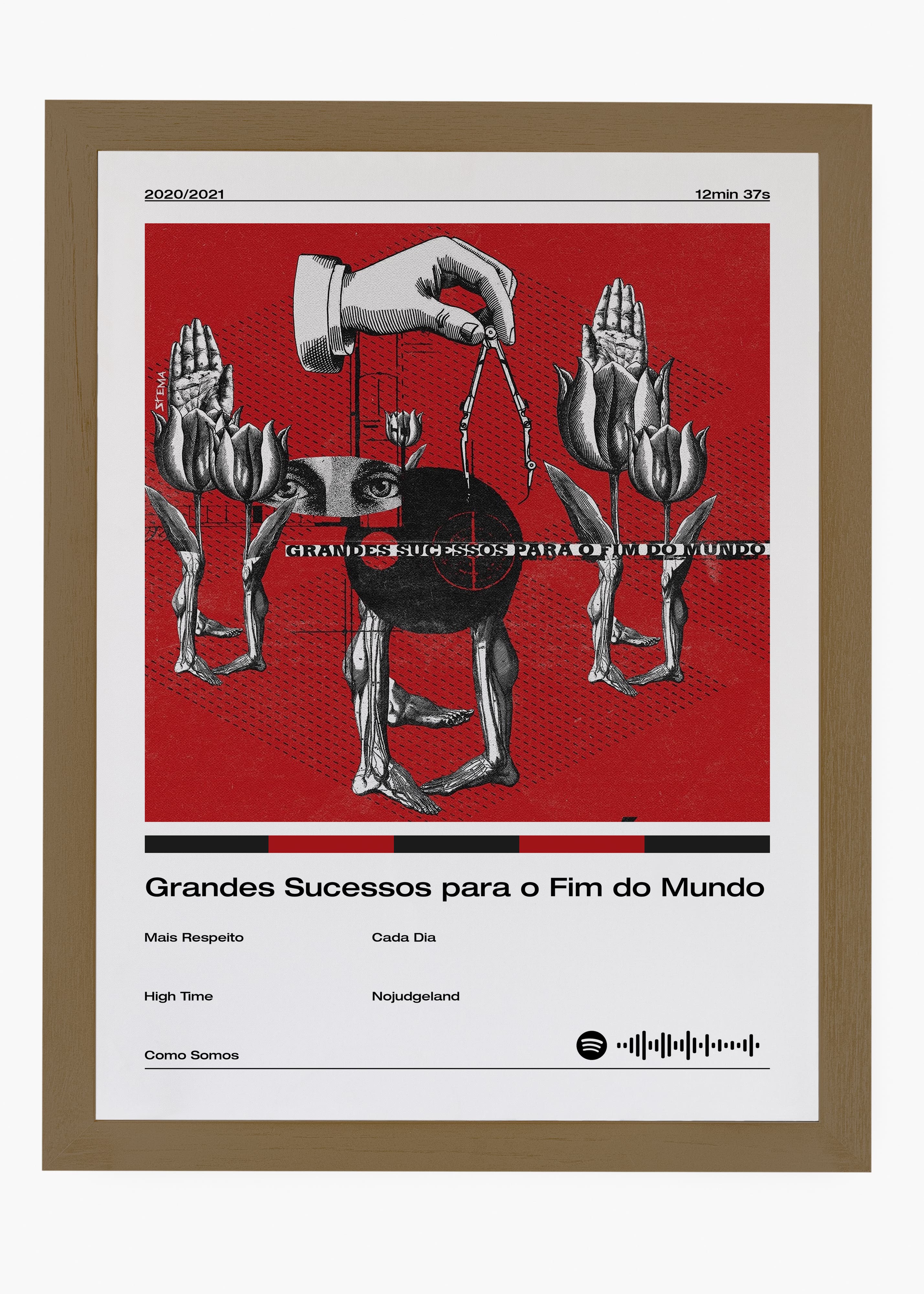 Quadro decorativo Insulto Aleatório Grandes Sucessos — arte musical para parede | Cübe Quadros