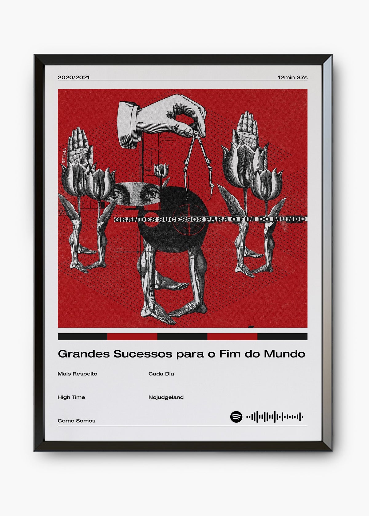Quadro decorativo Insulto Aleatório Grandes Sucessos — arte musical para parede | Cübe Quadros