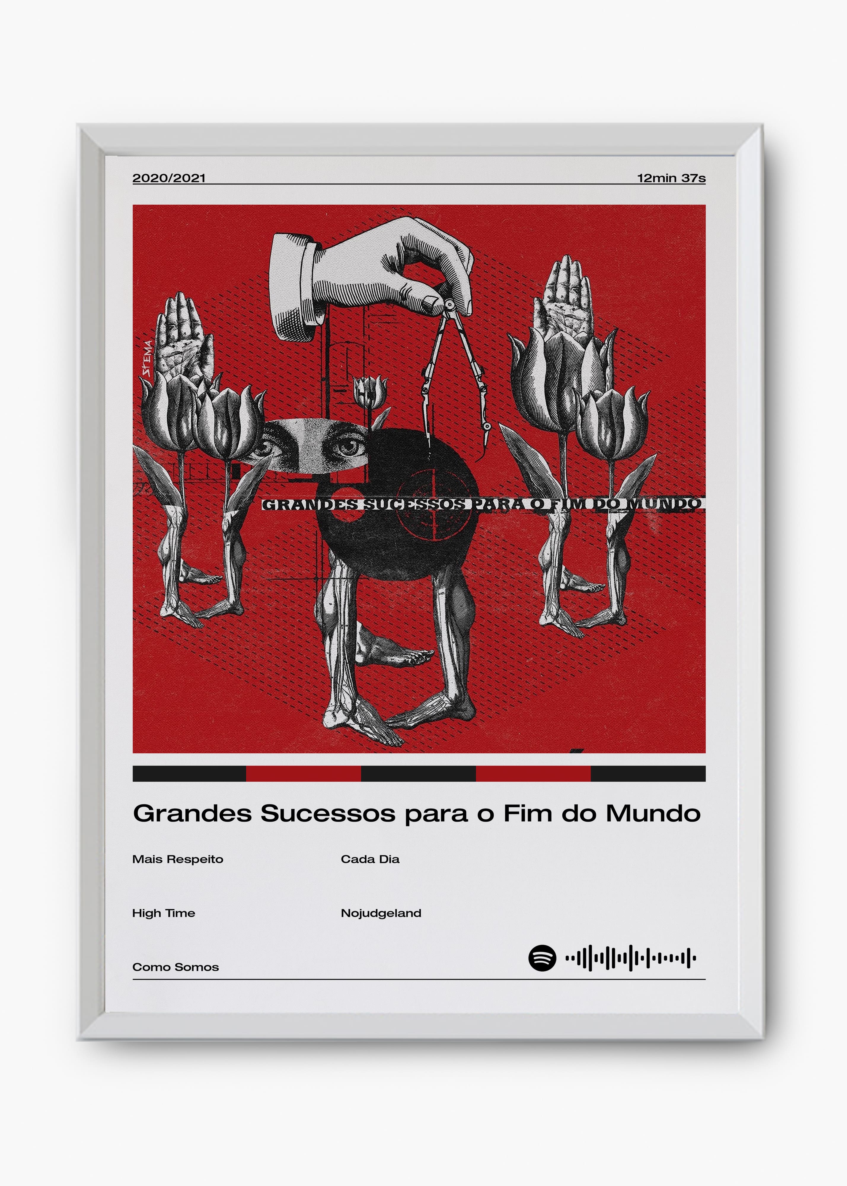 Quadro decorativo Insulto Aleatório Grandes Sucessos — arte musical para parede | Cübe Quadros