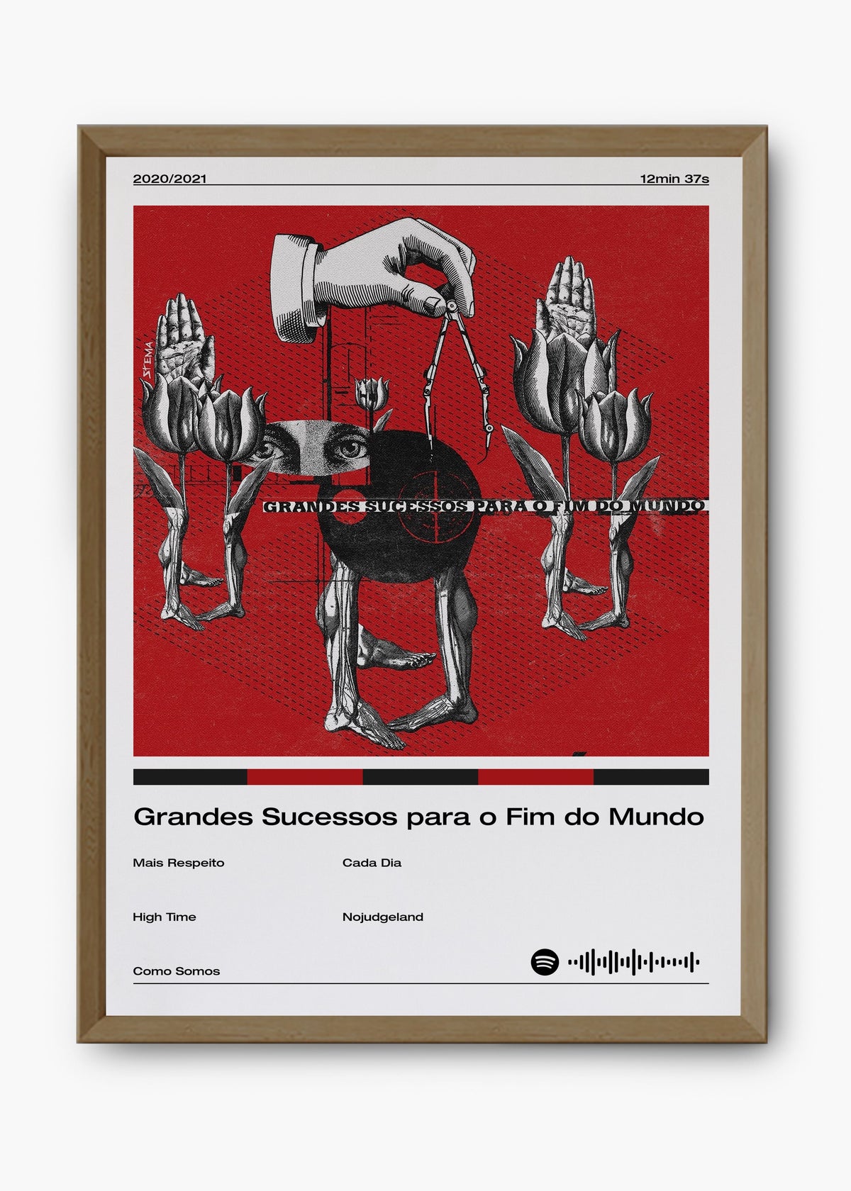 Quadro decorativo Insulto Aleatório Grandes Sucessos — arte musical para parede | Cübe Quadros