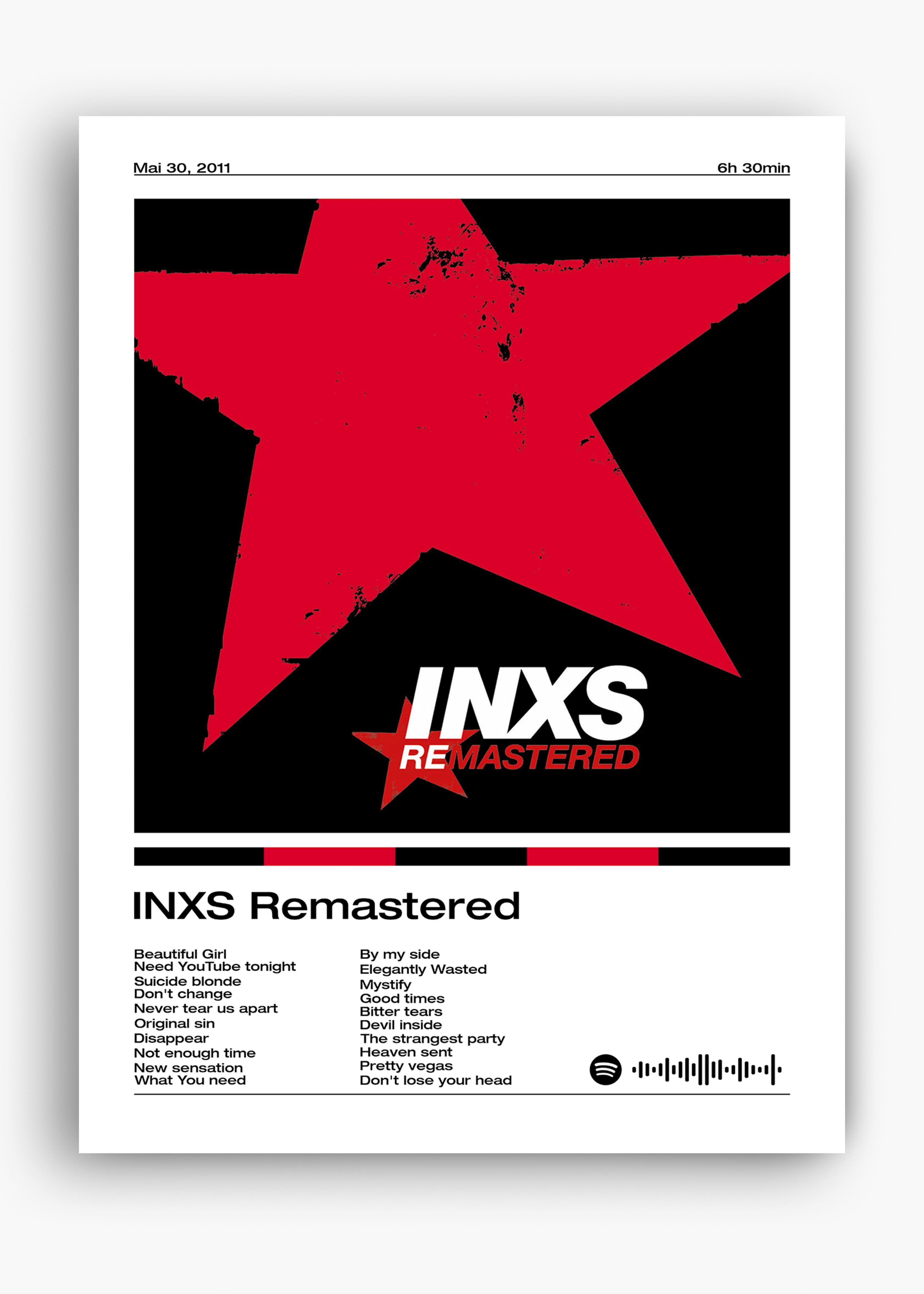 Quadro decorativo INXS Remastered — arte musical para parede | Cübe Quadros