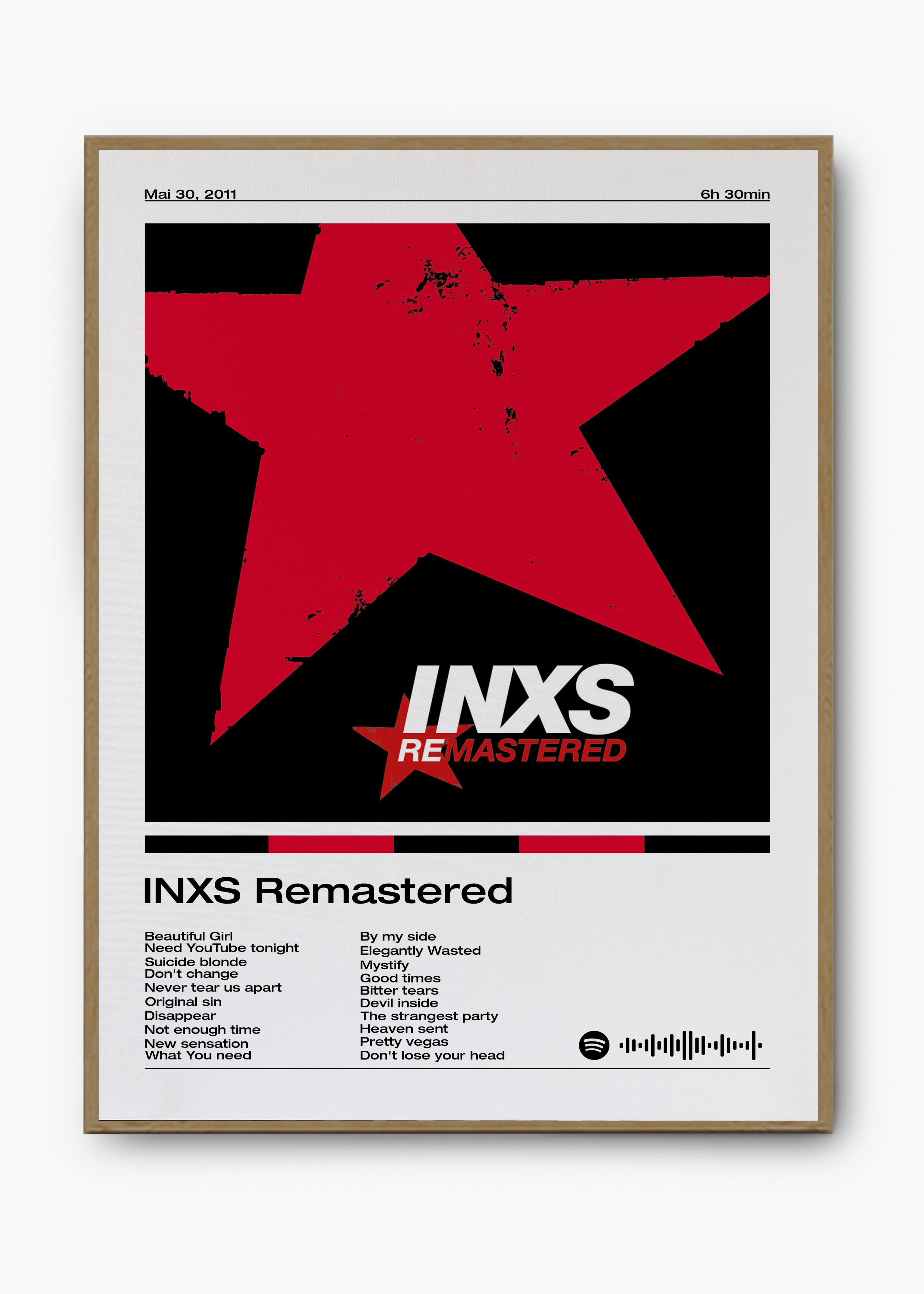 Quadro decorativo INXS Remastered — arte musical para parede | Cübe Quadros