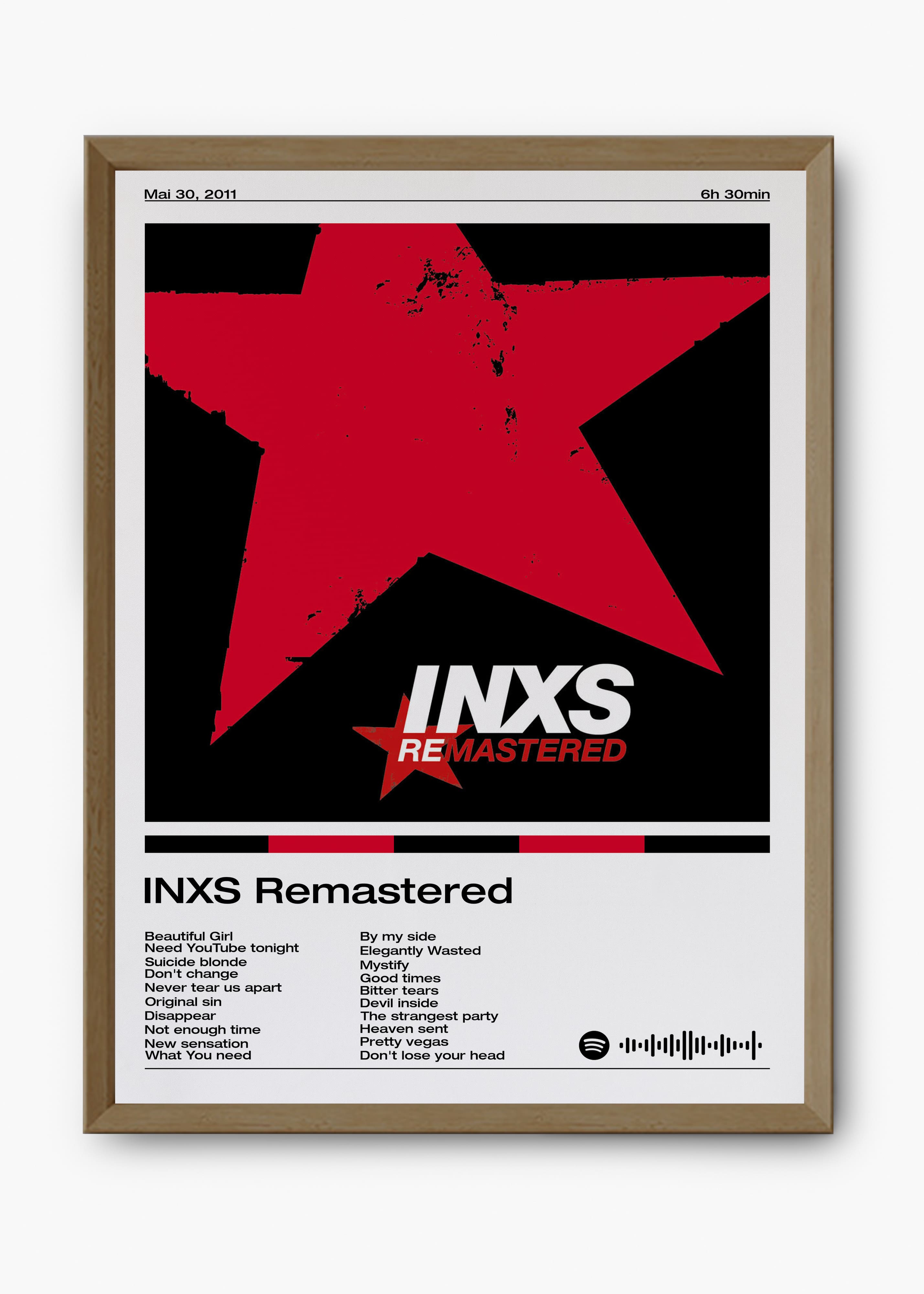 Quadro decorativo INXS Remastered — arte musical para parede | Cübe Quadros