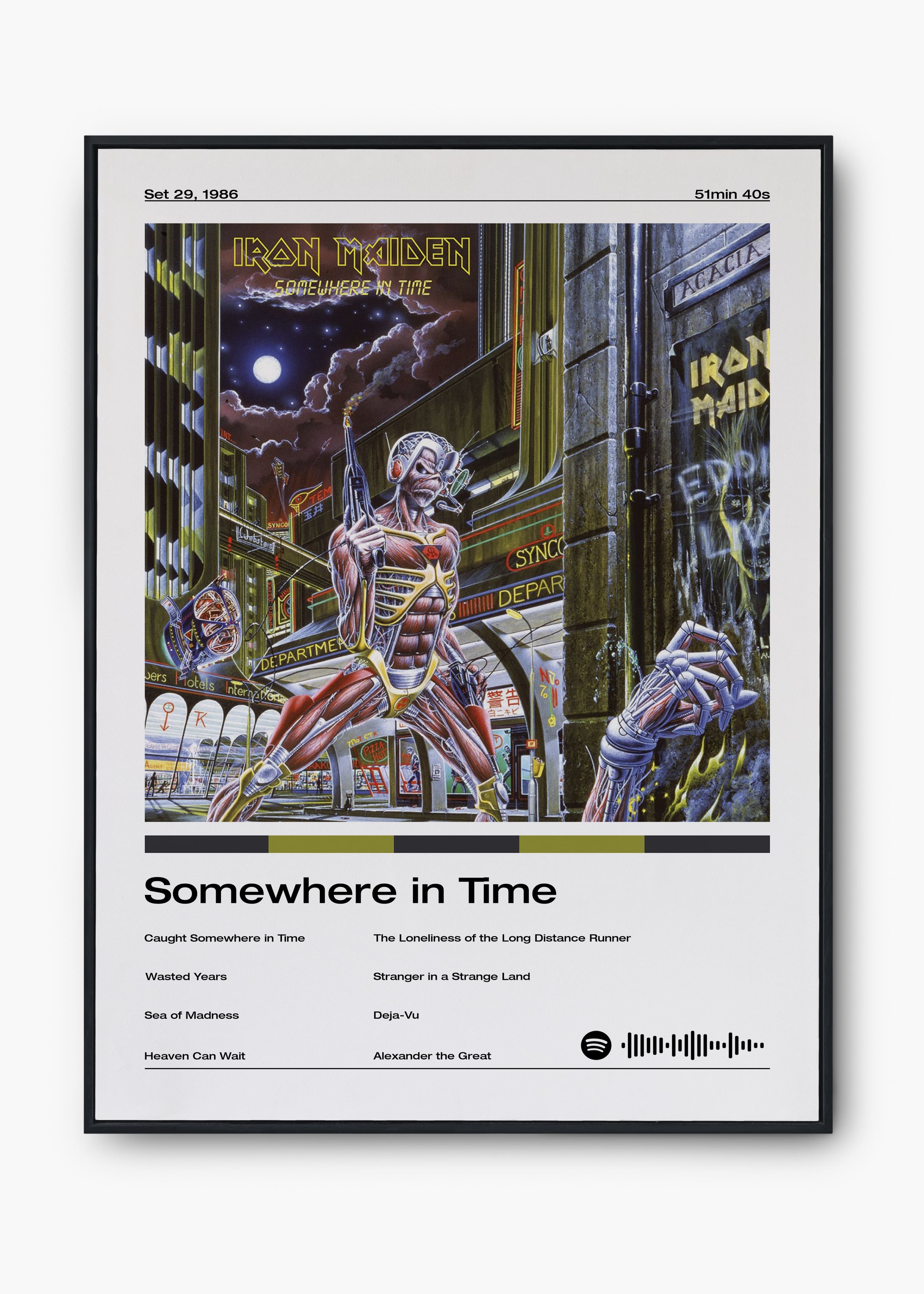 Quadro Iron Maiden Somewhere In Time