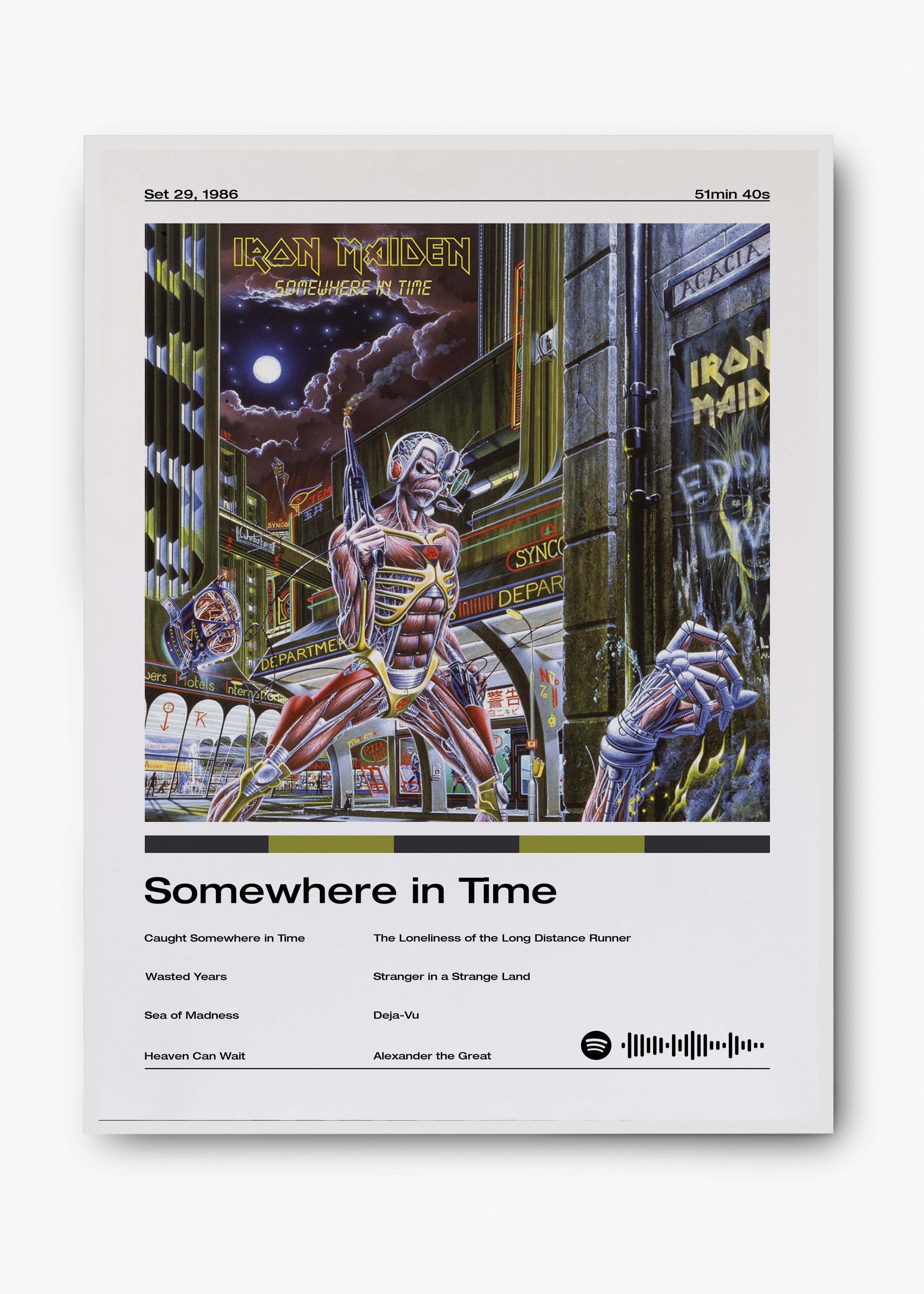 Quadro Iron Maiden Somewhere In Time
