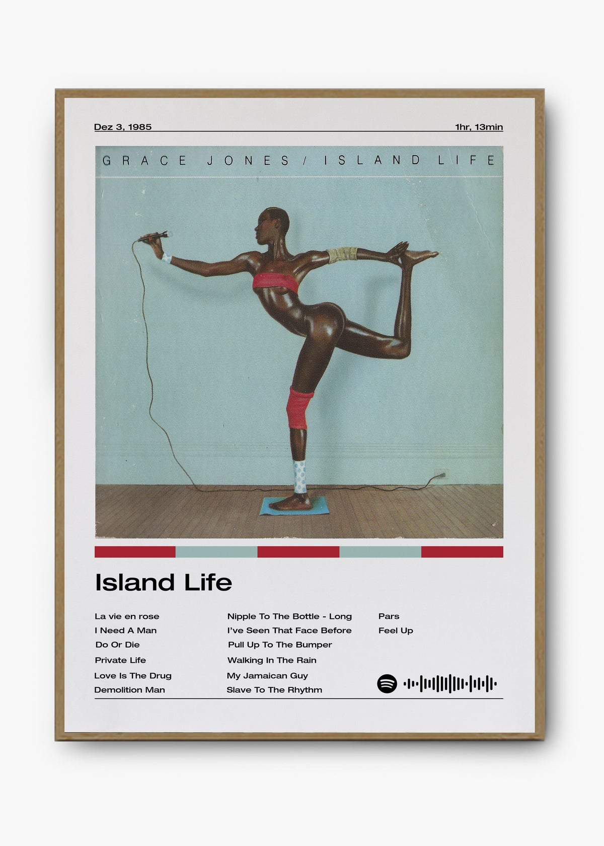 Quadro decorativo Grace Jones Island Life — arte de pop para parede | Cübe Quadros