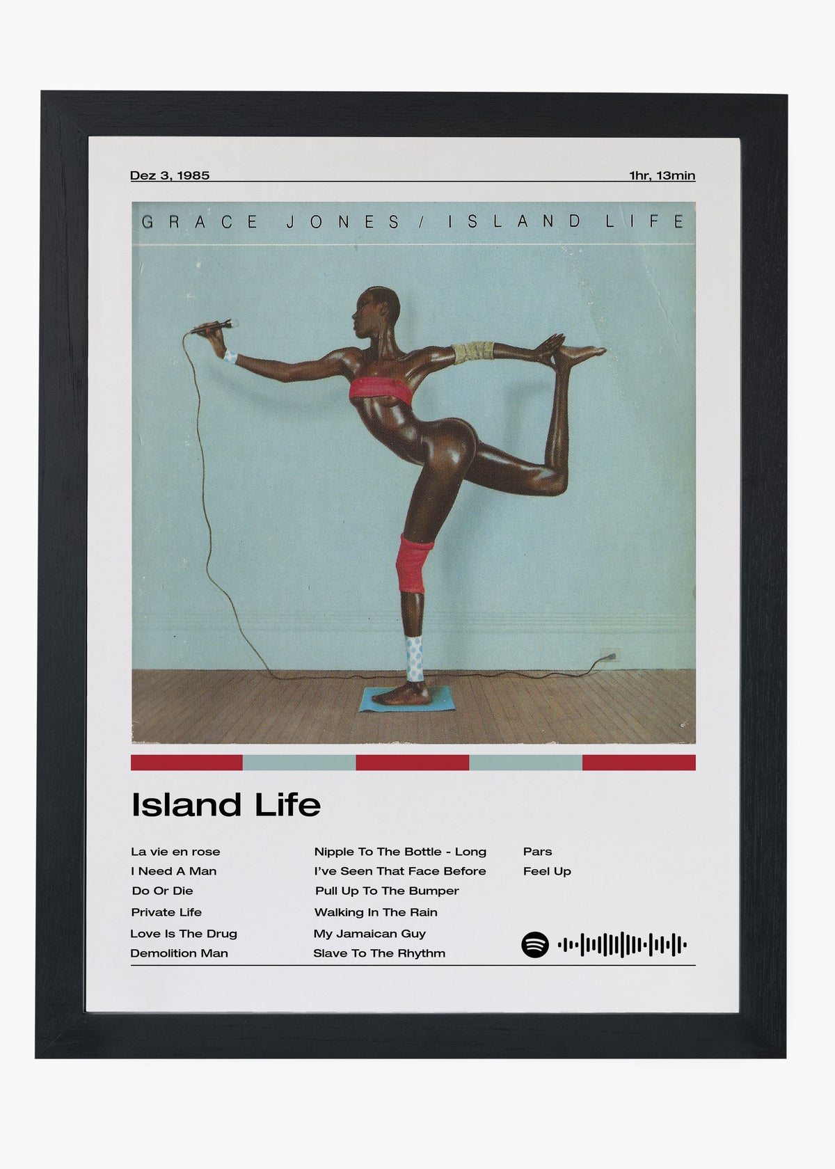 Quadro decorativo Grace Jones Island Life — arte de pop para parede | Cübe Quadros