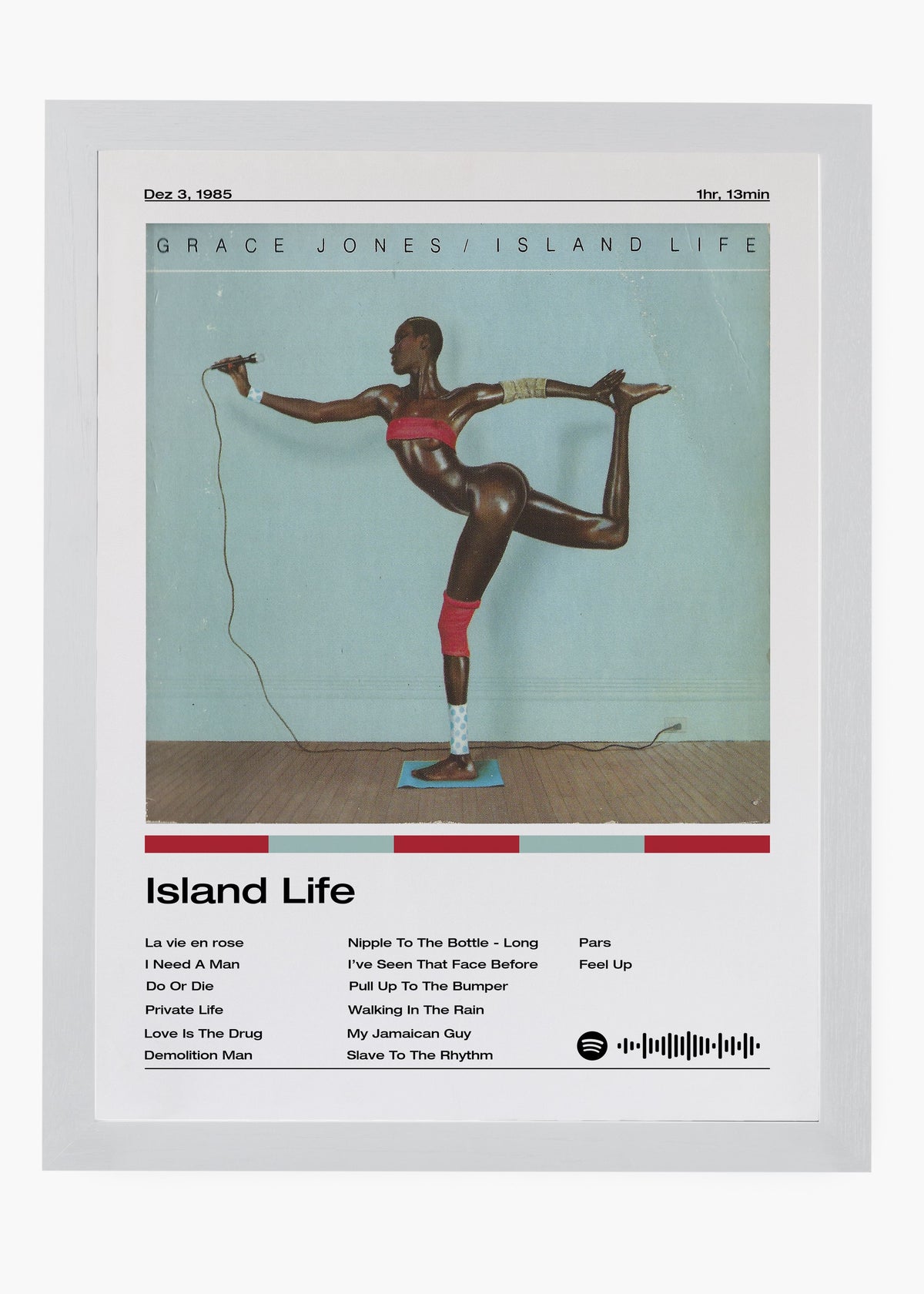 Quadro decorativo Grace Jones Island Life — arte de pop para parede | Cübe Quadros