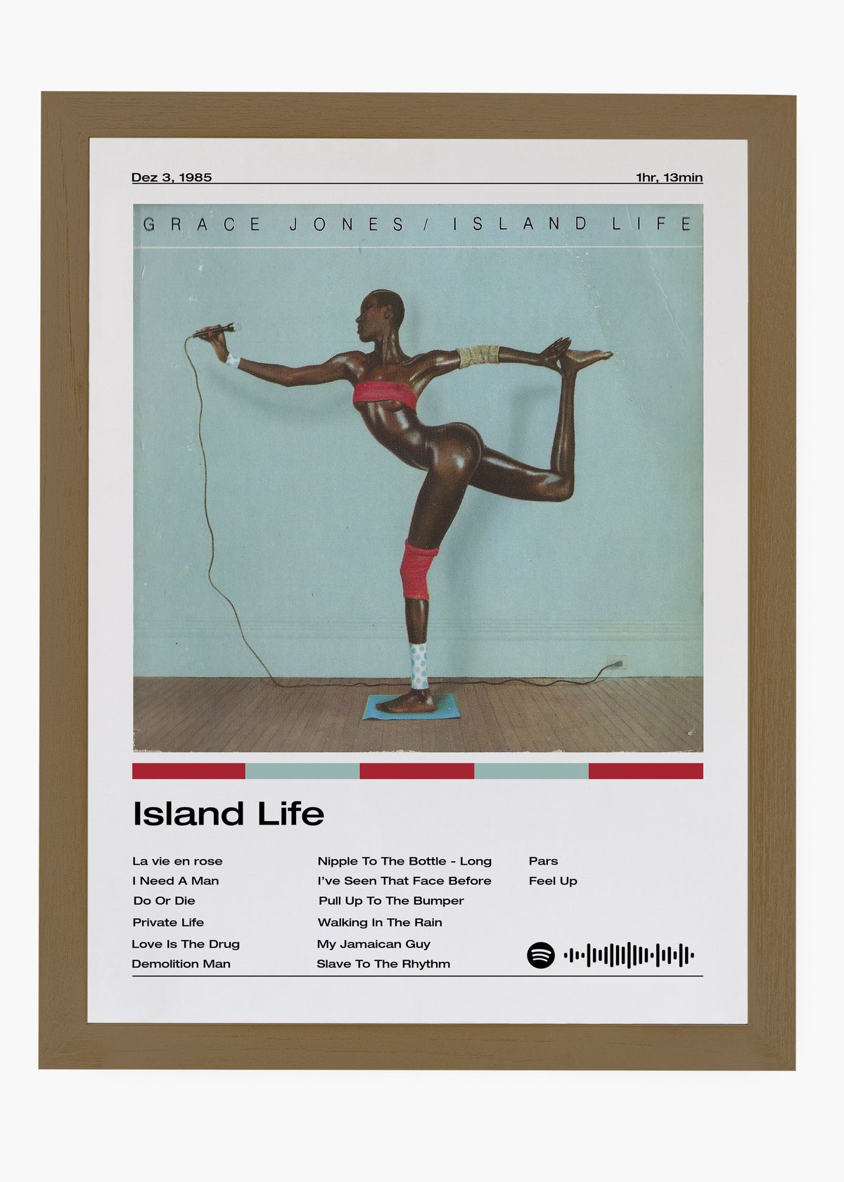 Quadro decorativo Grace Jones Island Life — arte de pop para parede | Cübe Quadros