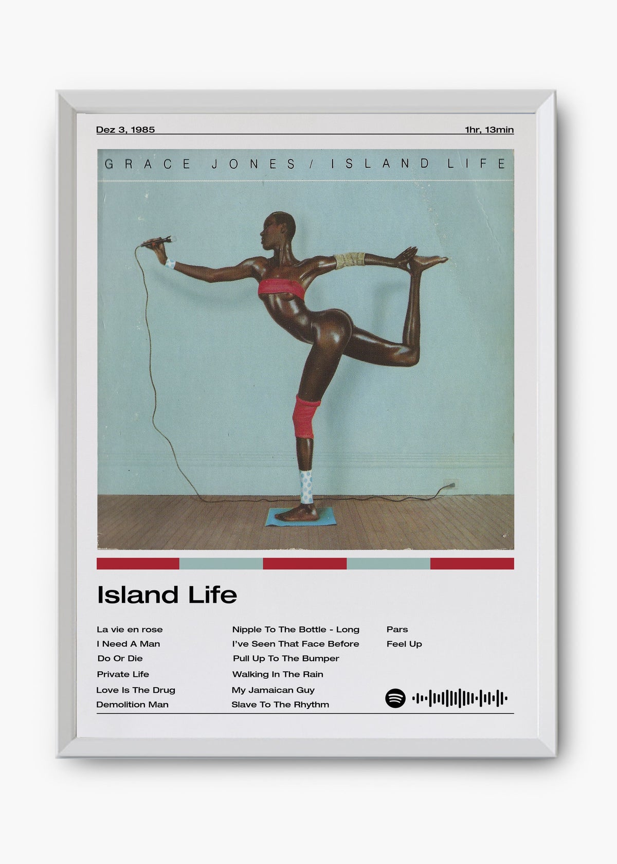 Quadro decorativo Grace Jones Island Life — arte de pop para parede | Cübe Quadros