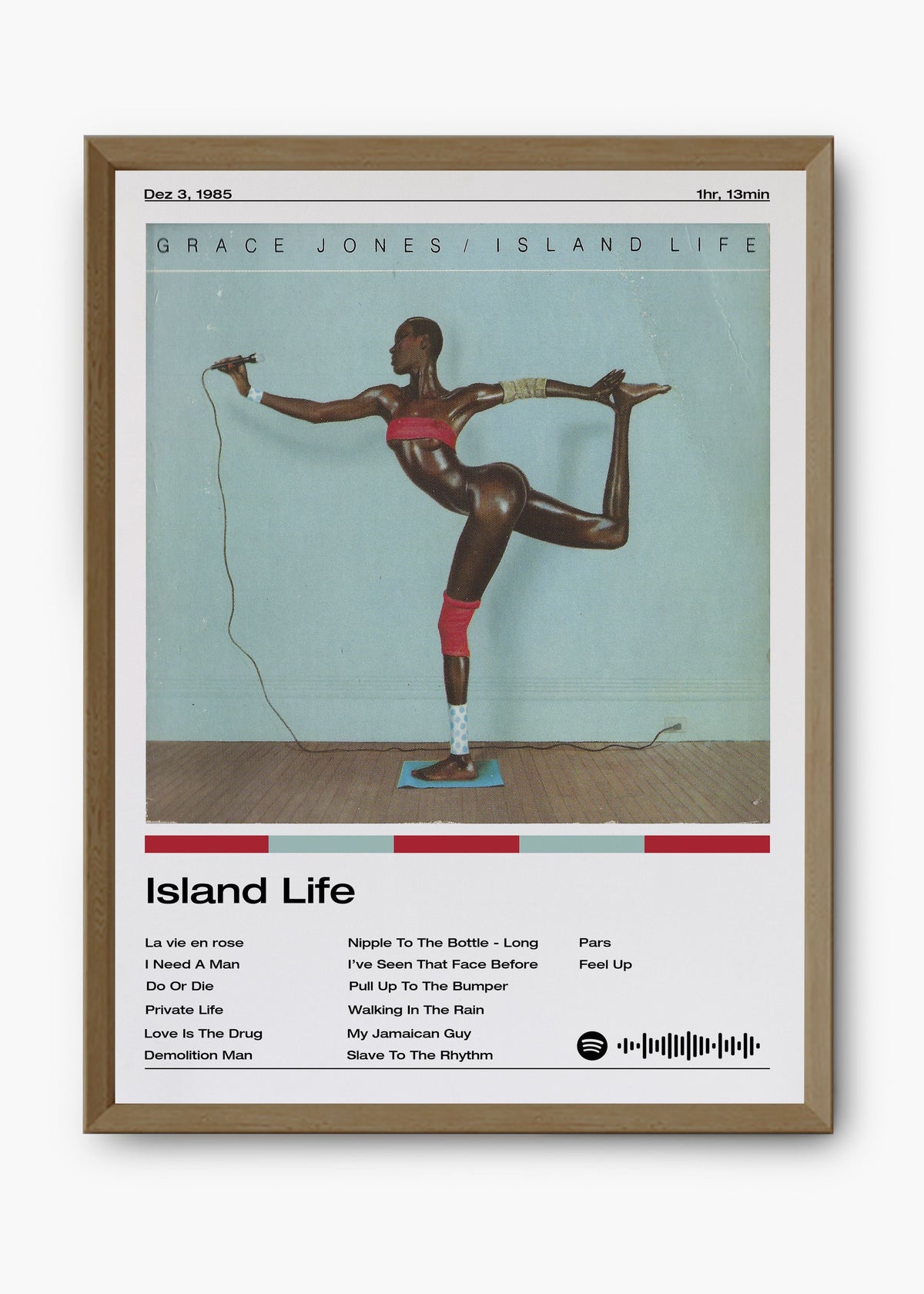 Quadro decorativo Grace Jones Island Life — arte de pop para parede | Cübe Quadros