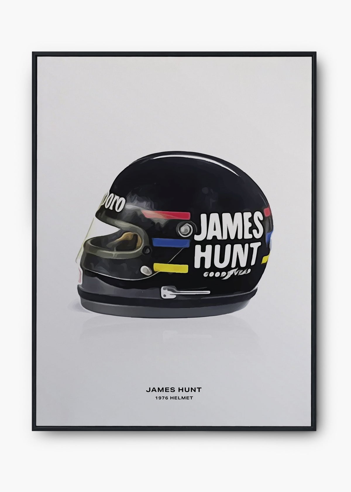 Quadro Capacete James Hunt 1976 Fórmula 1