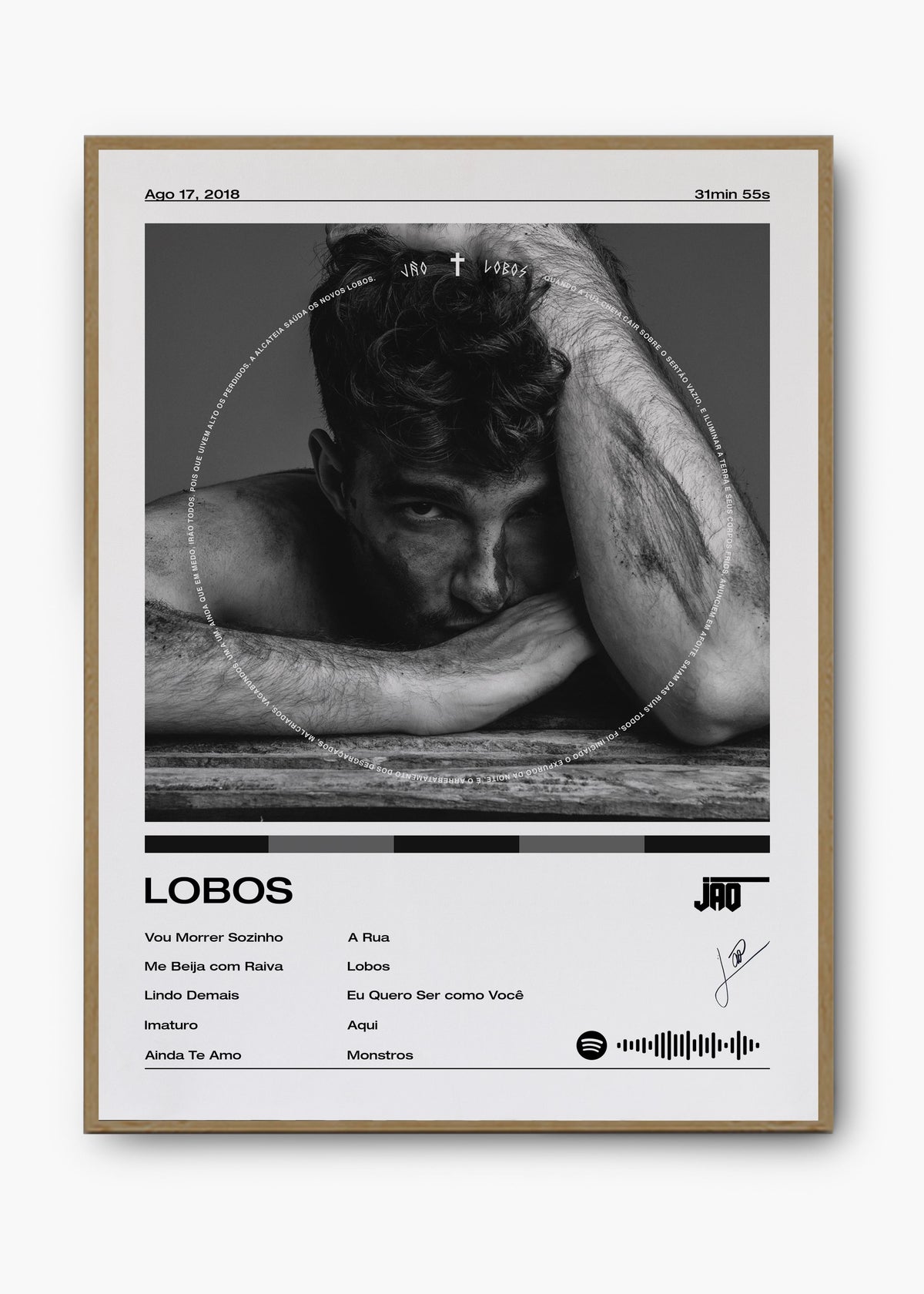 Quadro decorativo Jão Lobos — arte musical brasileira para parede | Cübe Quadros