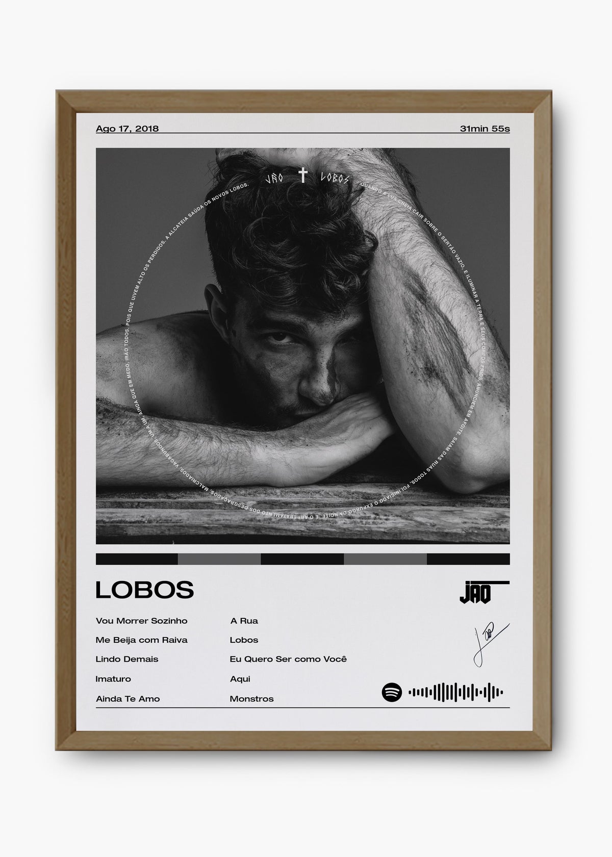 Quadro decorativo Jão Lobos — arte musical brasileira para parede | Cübe Quadros