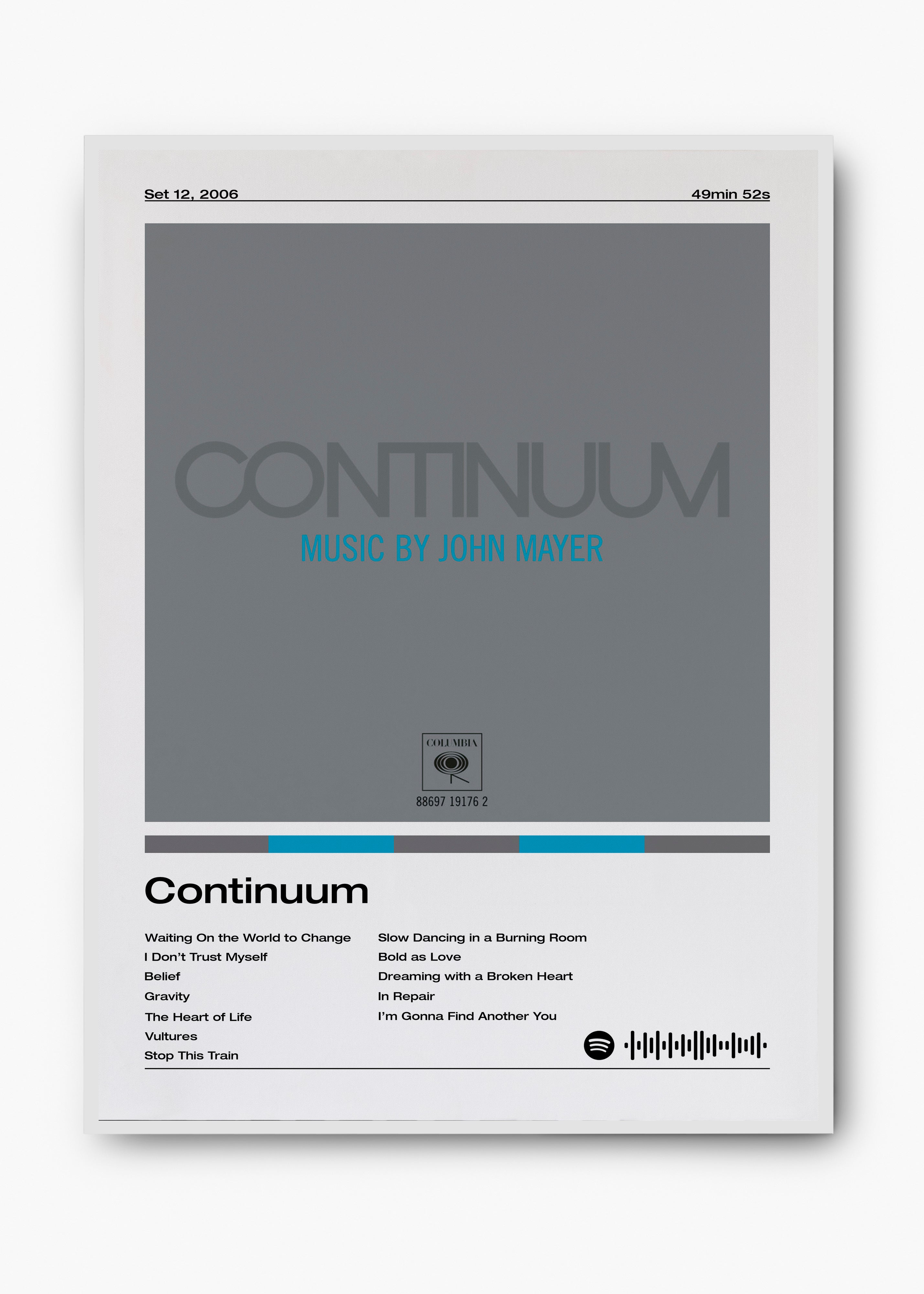 Quadro John Mayer Continuum