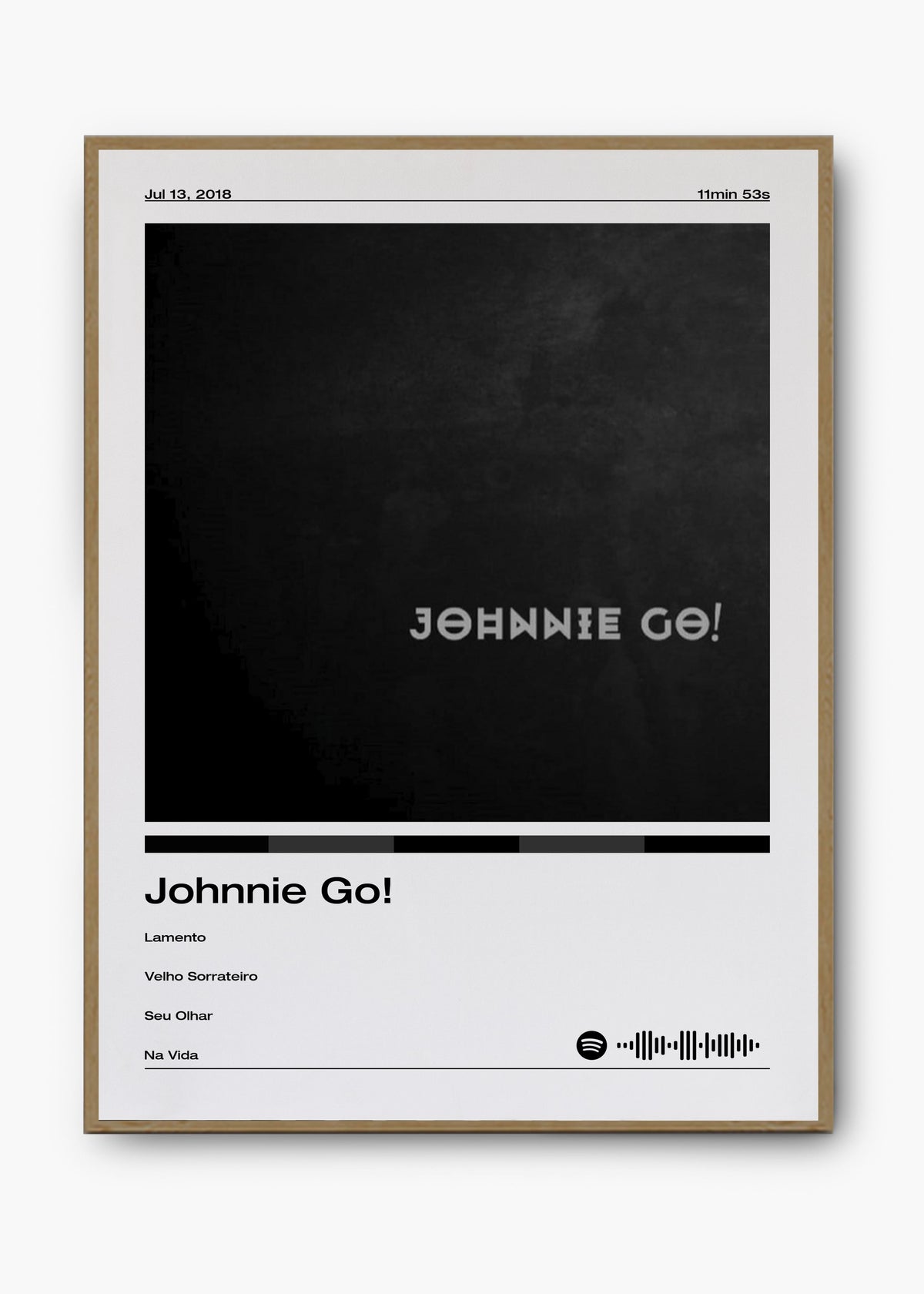 Quadro decorativo Johnnie Go! — arte musical brasileira para parede | Cübe Quadros