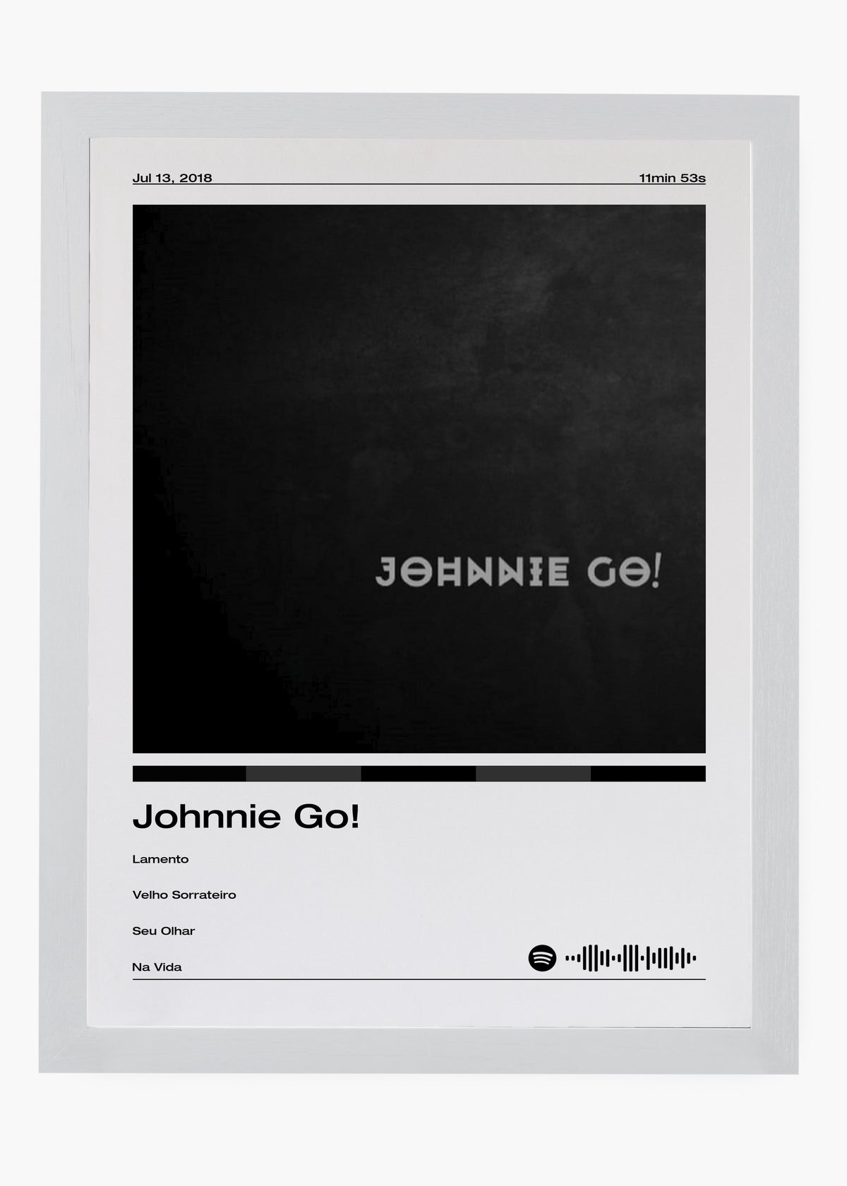 Quadro decorativo Johnnie Go! — arte musical brasileira para parede | Cübe Quadros