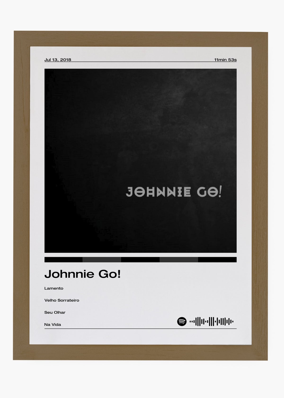 Quadro decorativo Johnnie Go! — arte musical brasileira para parede | Cübe Quadros