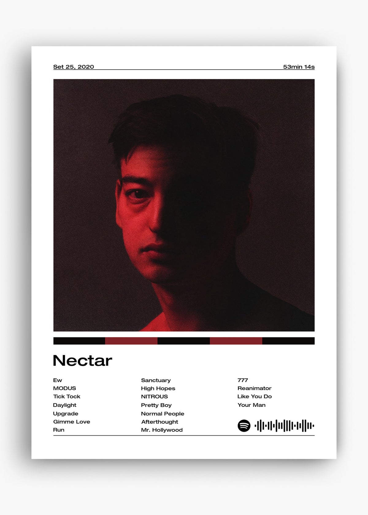 Quadro decorativo Joji Nectar — arte musical para parede | Cübe Quadros