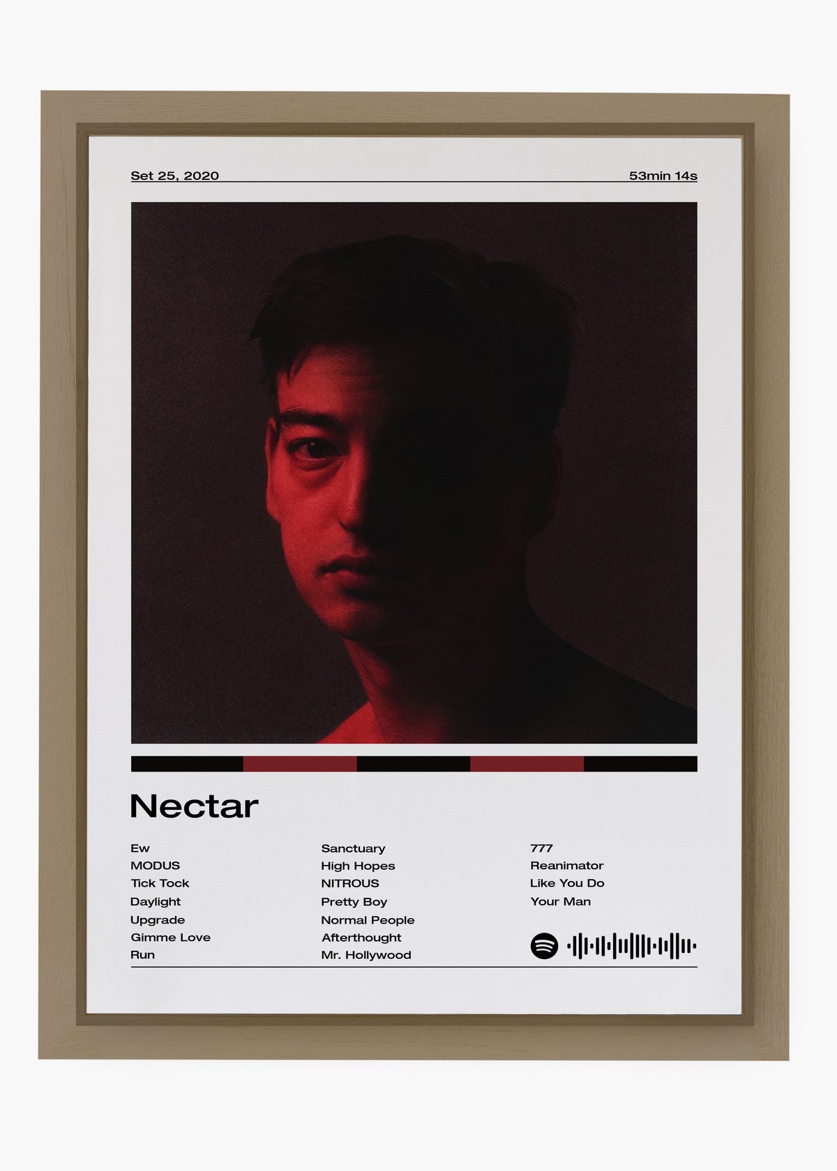 Quadro decorativo Joji Nectar — arte musical para parede | Cübe Quadros
