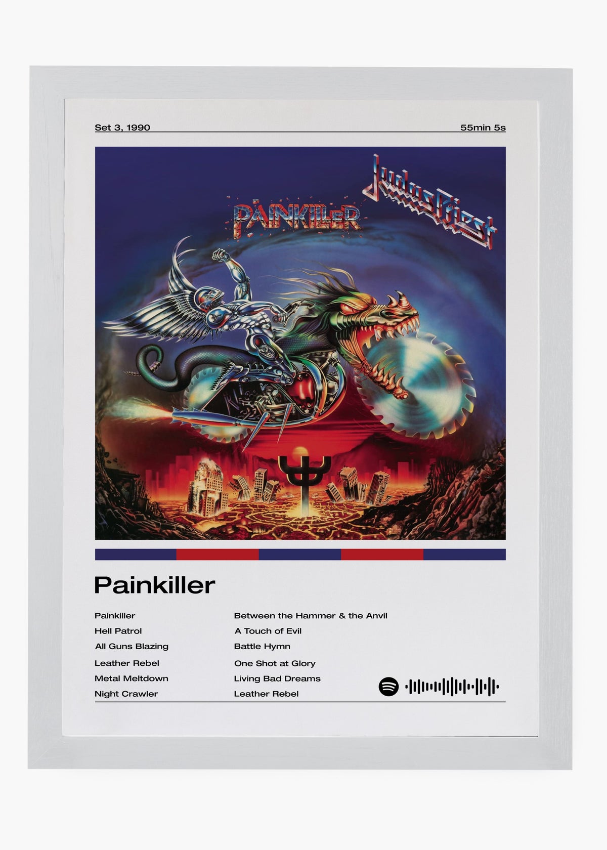 Quadro decorativo Judas Priest Painkiller — arte de heavy metal para parede | Cübe Quadros