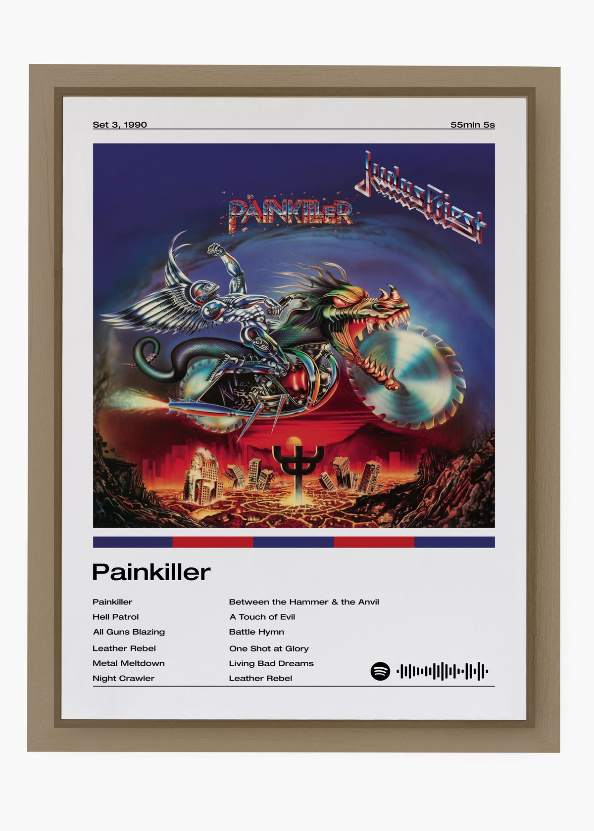 Quadro decorativo Judas Priest Painkiller — arte de heavy metal para parede | Cübe Quadros