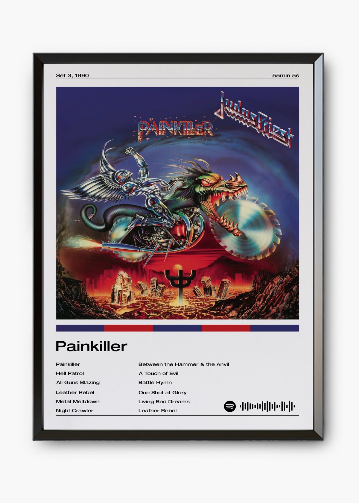 Quadro decorativo Judas Priest Painkiller — arte de heavy metal para parede | Cübe Quadros