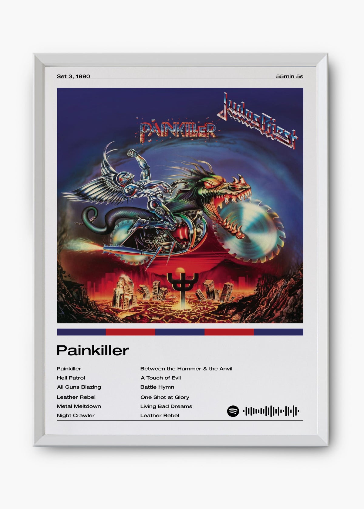 Quadro decorativo Judas Priest Painkiller — arte de heavy metal para parede | Cübe Quadros