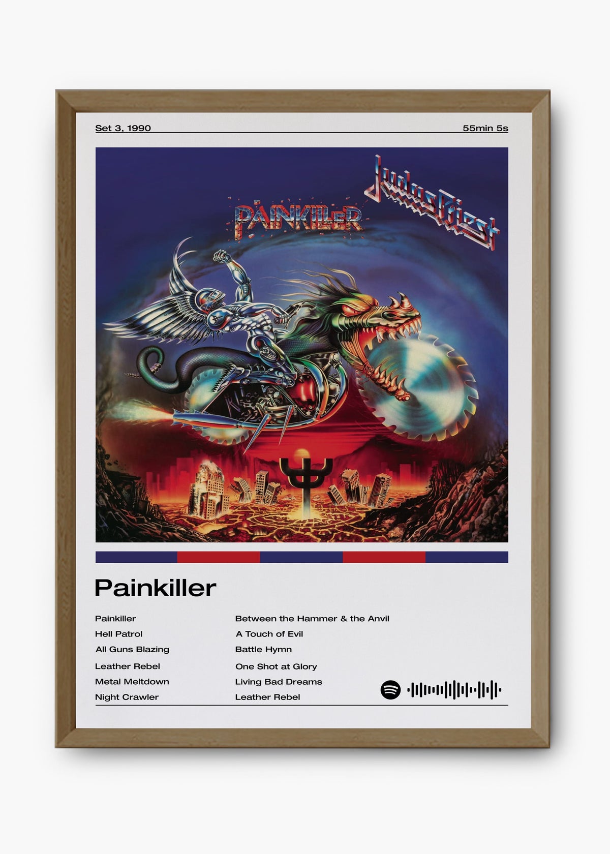 Quadro decorativo Judas Priest Painkiller — arte de heavy metal para parede | Cübe Quadros