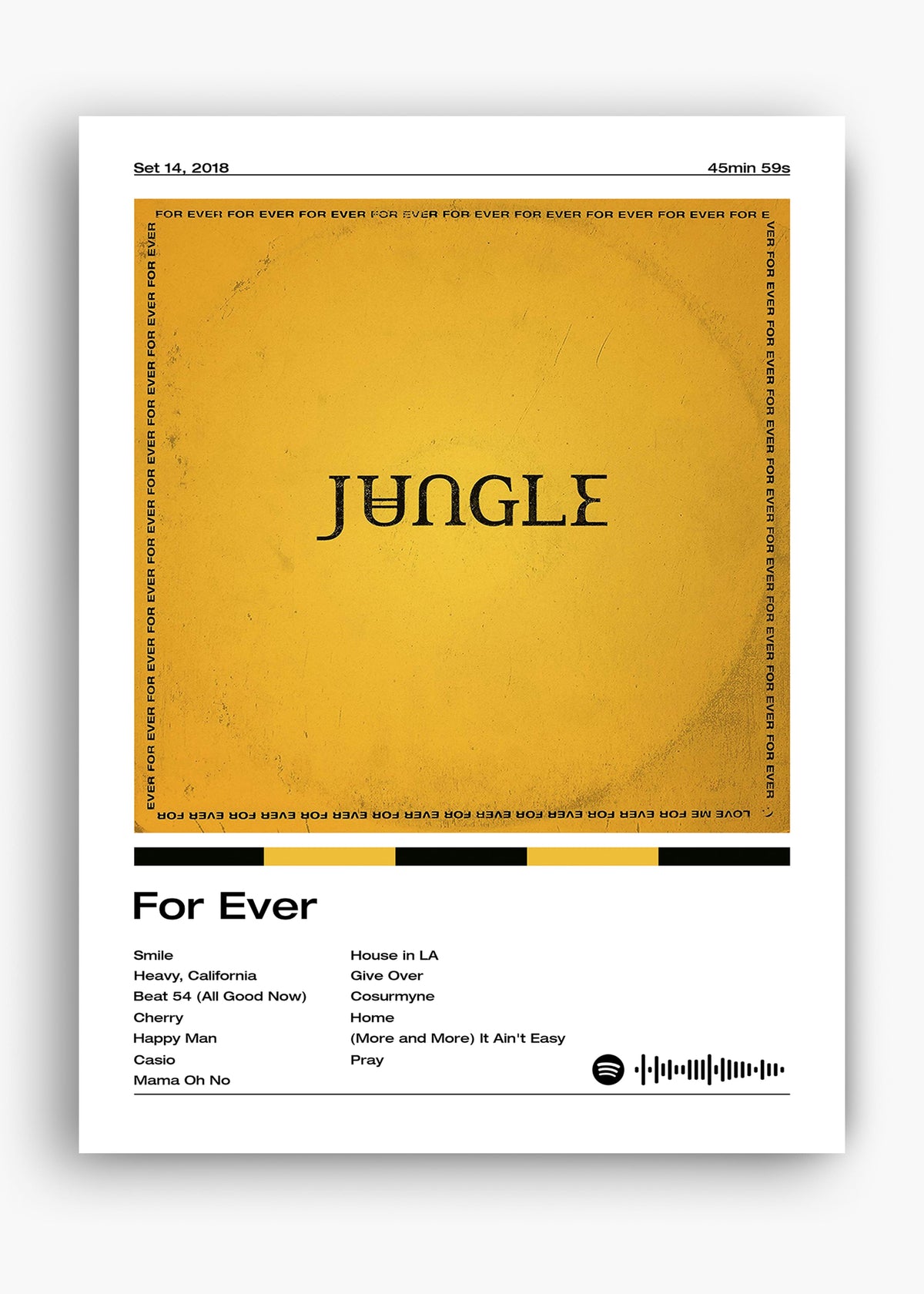 Quadro decorativo Jungle For Ever — arte musical para parede | Cübe Quadros