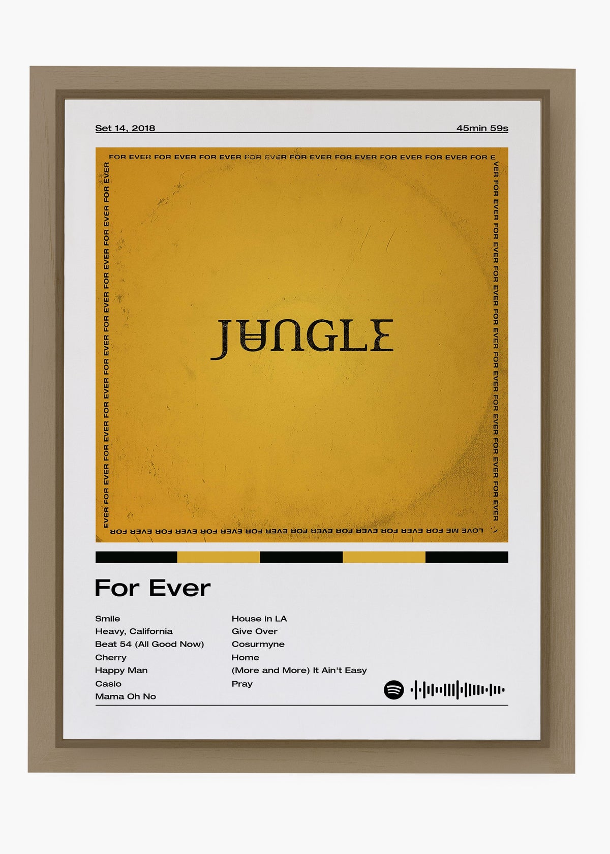 Quadro decorativo Jungle For Ever — arte musical para parede | Cübe Quadros