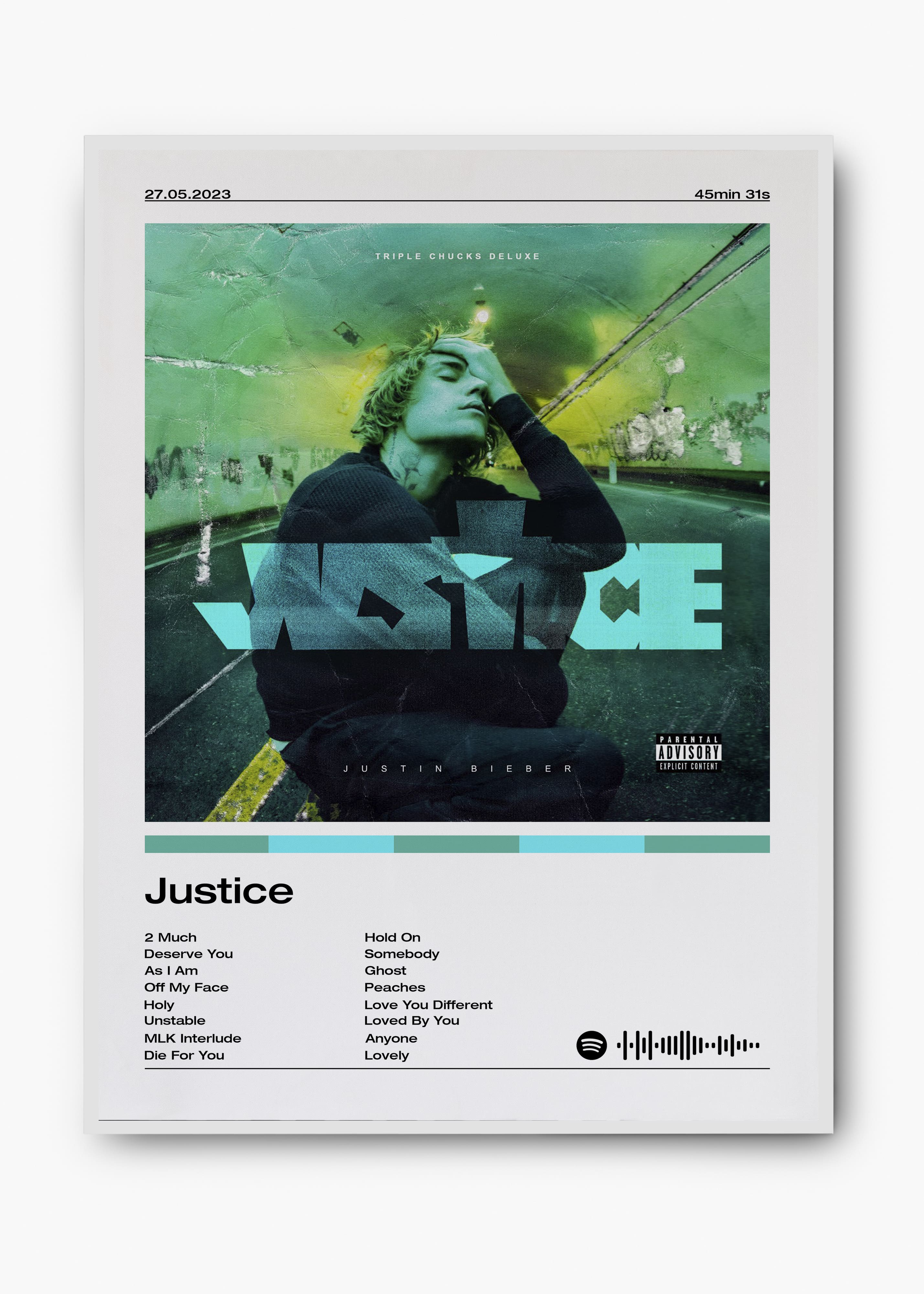 Quadro Justin Bieber Justice