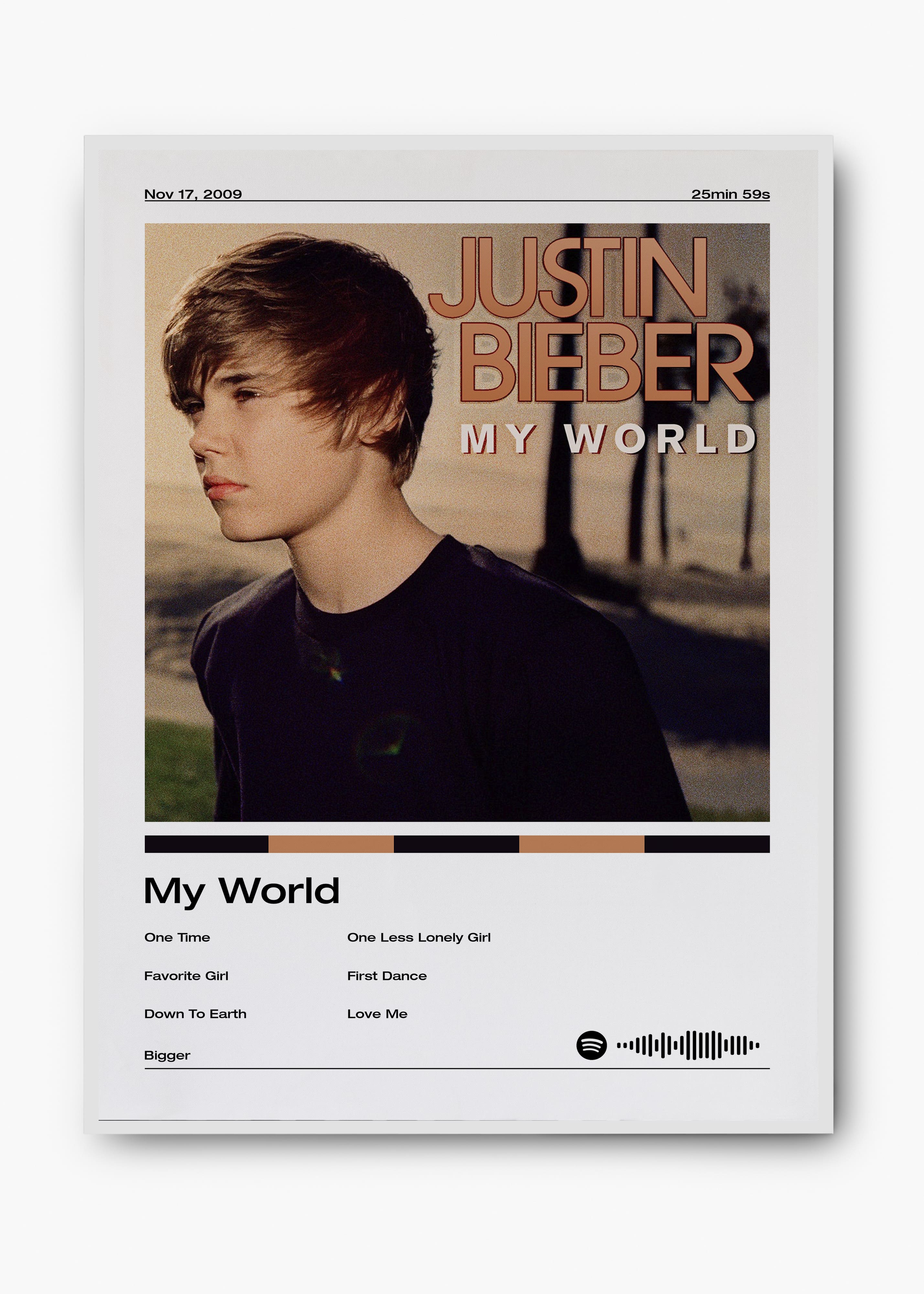 Quadro Justin Bieber My World