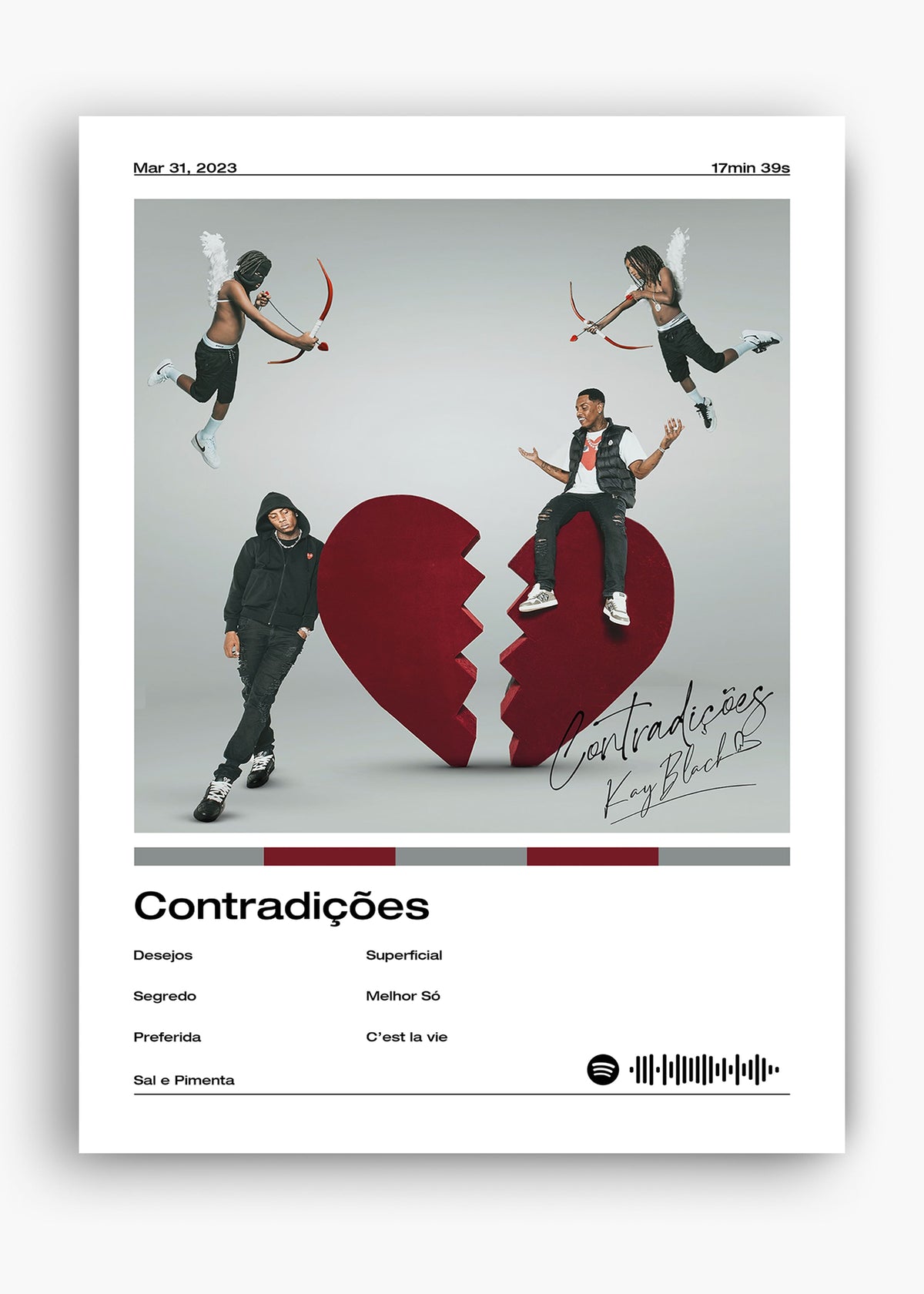 Quadro decorativo KayBlack Contradições — arte de rap brasileiro para parede | Cübe Quadros