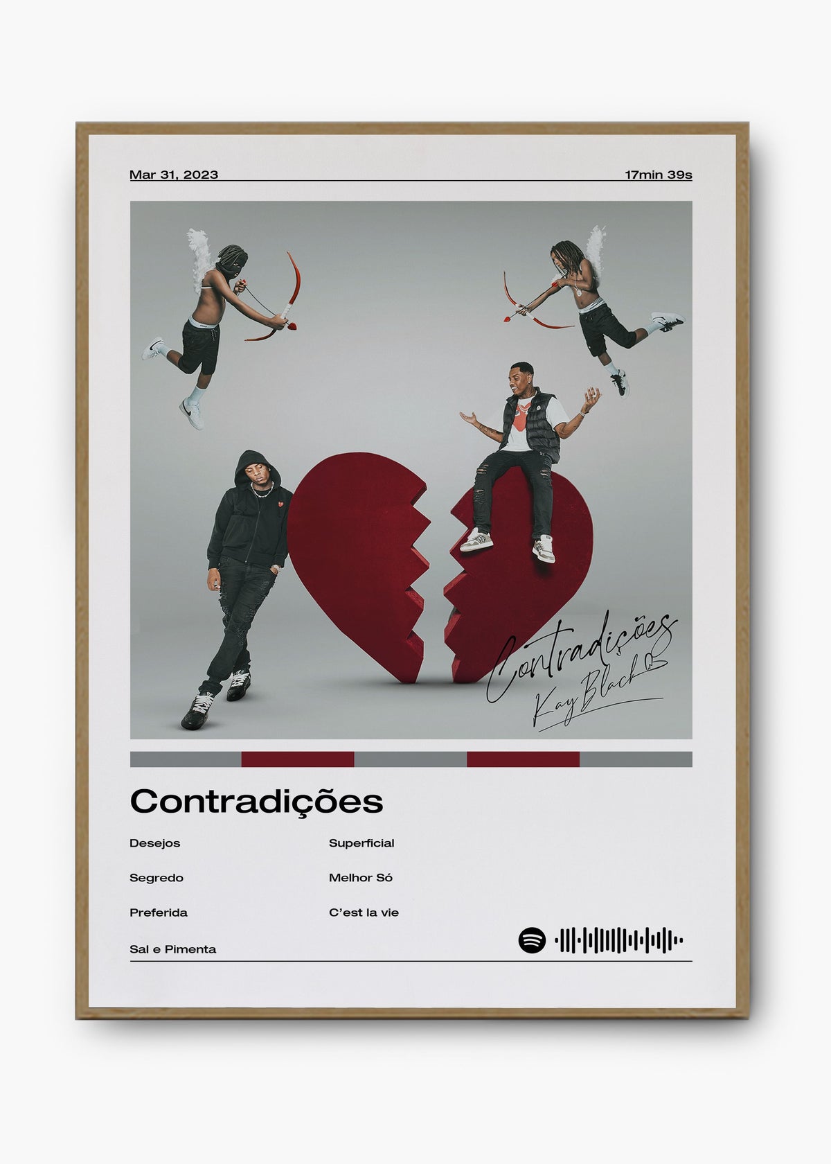 Quadro decorativo KayBlack Contradições — arte de rap brasileiro para parede | Cübe Quadros