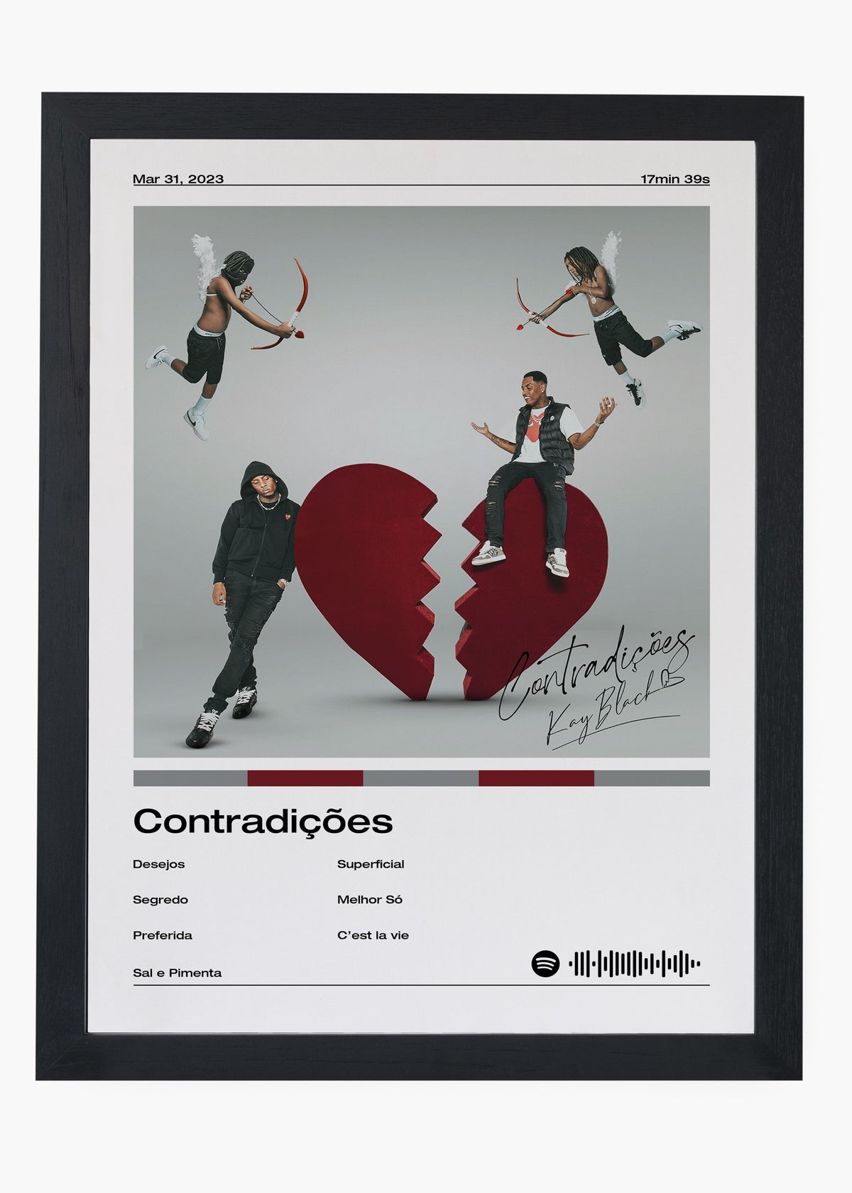 Quadro decorativo KayBlack Contradições — arte de rap brasileiro para parede | Cübe Quadros