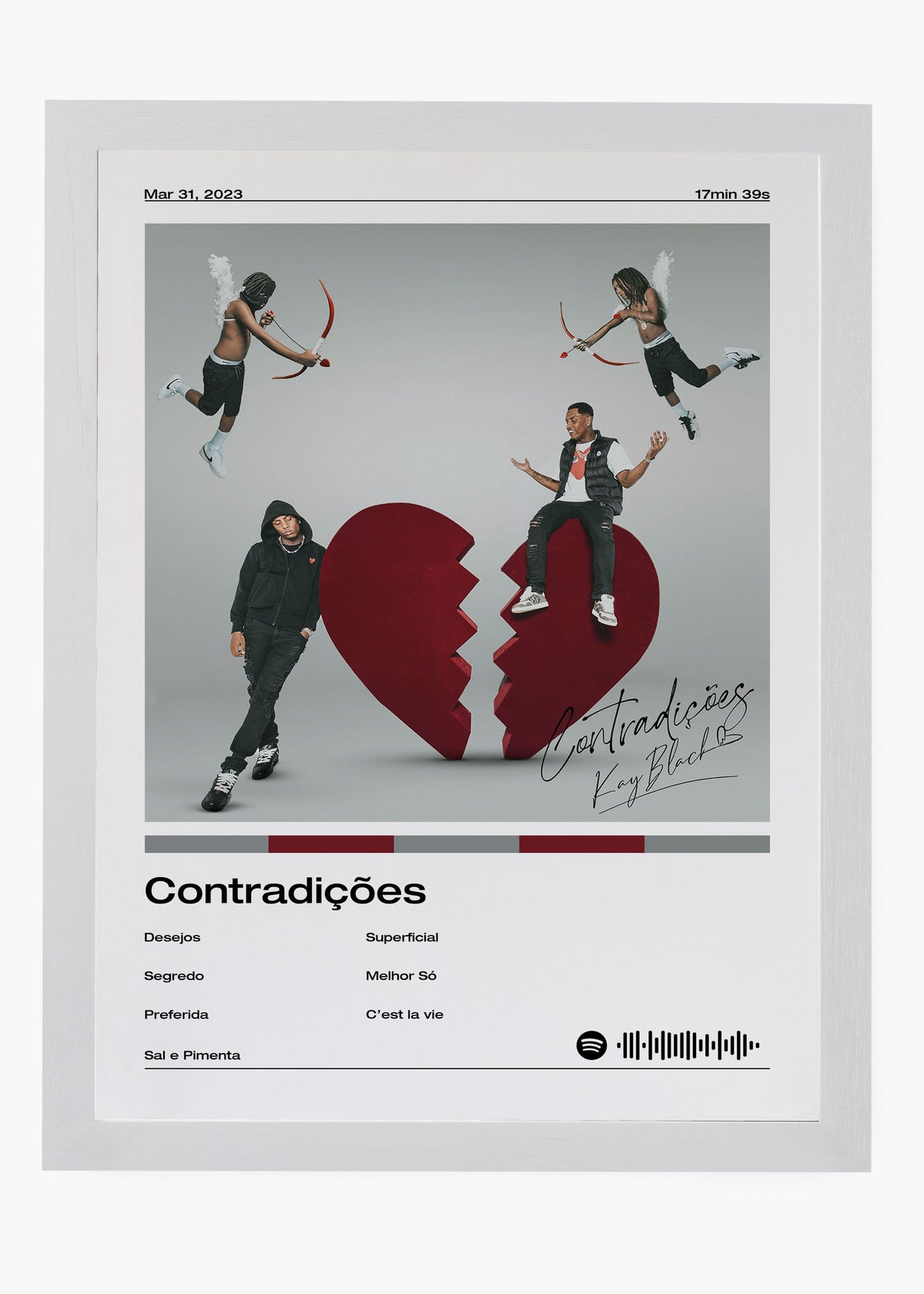 Quadro decorativo KayBlack Contradições — arte de rap brasileiro para parede | Cübe Quadros